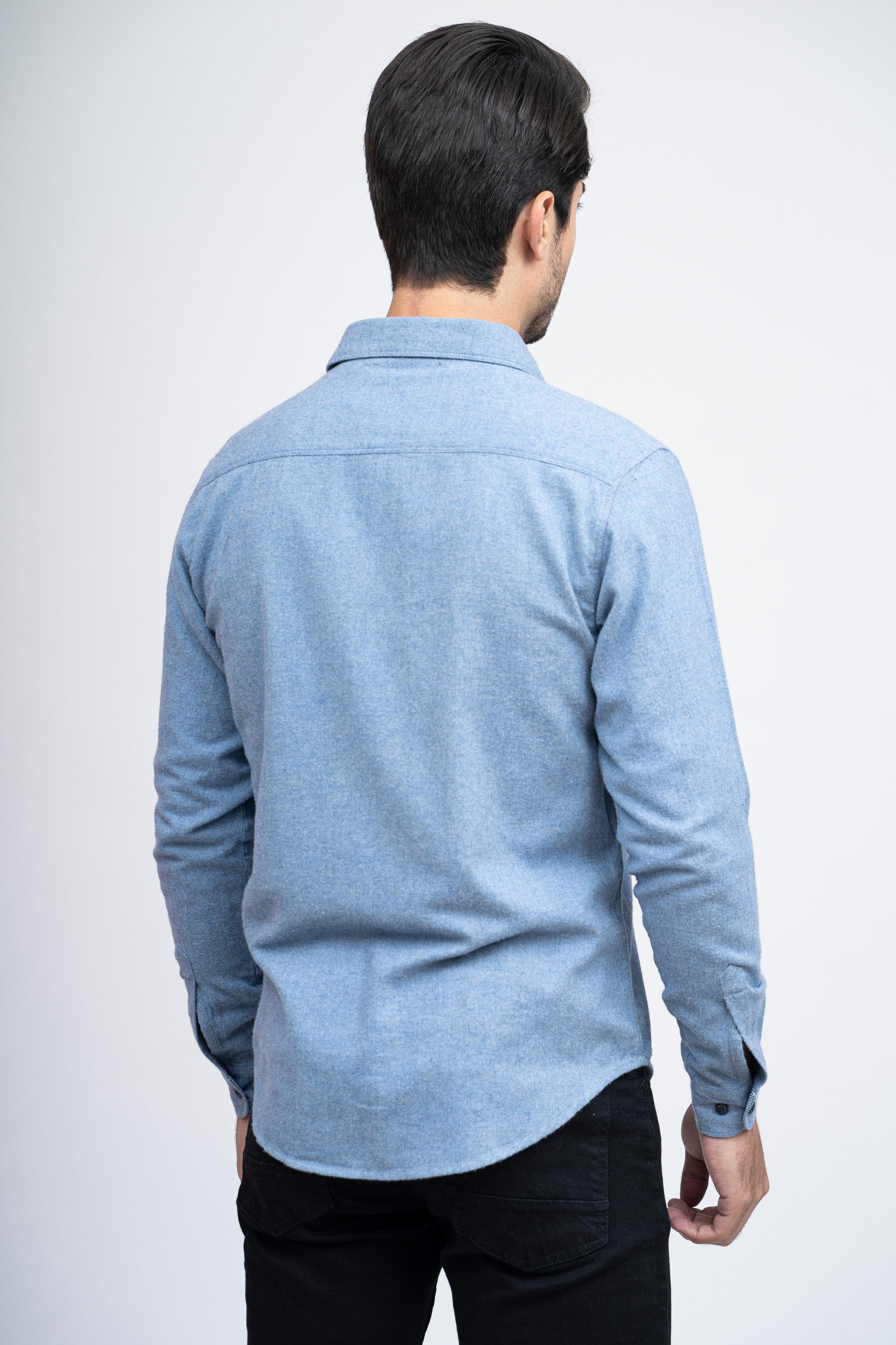 CASUAL SHIRT F/S SKY BLUE at Charcoal Clothing