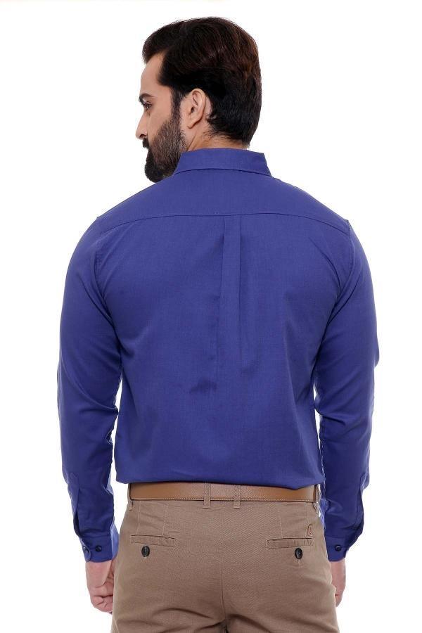 CASUAL SHIRT FULL SLEEVE BLUE SLIM FIT at Charcoal Clothing