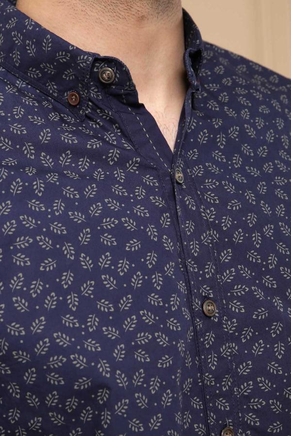 CASUAL SHIRT FULL SLEEVE NAVY at Charcoal Clothing