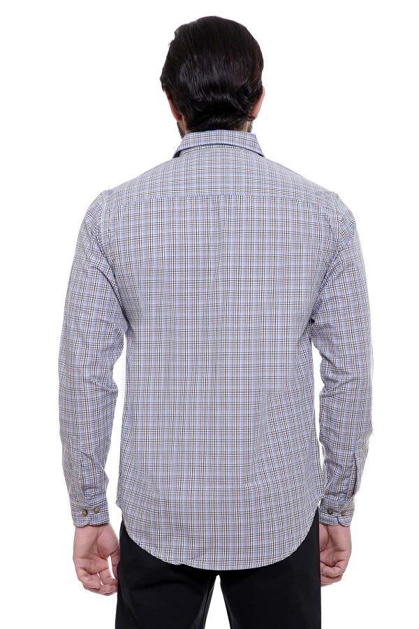 CASUAL SHIRT FULL SLEEVE SKY CHECK SLIM FIT at Charcoal Clothing