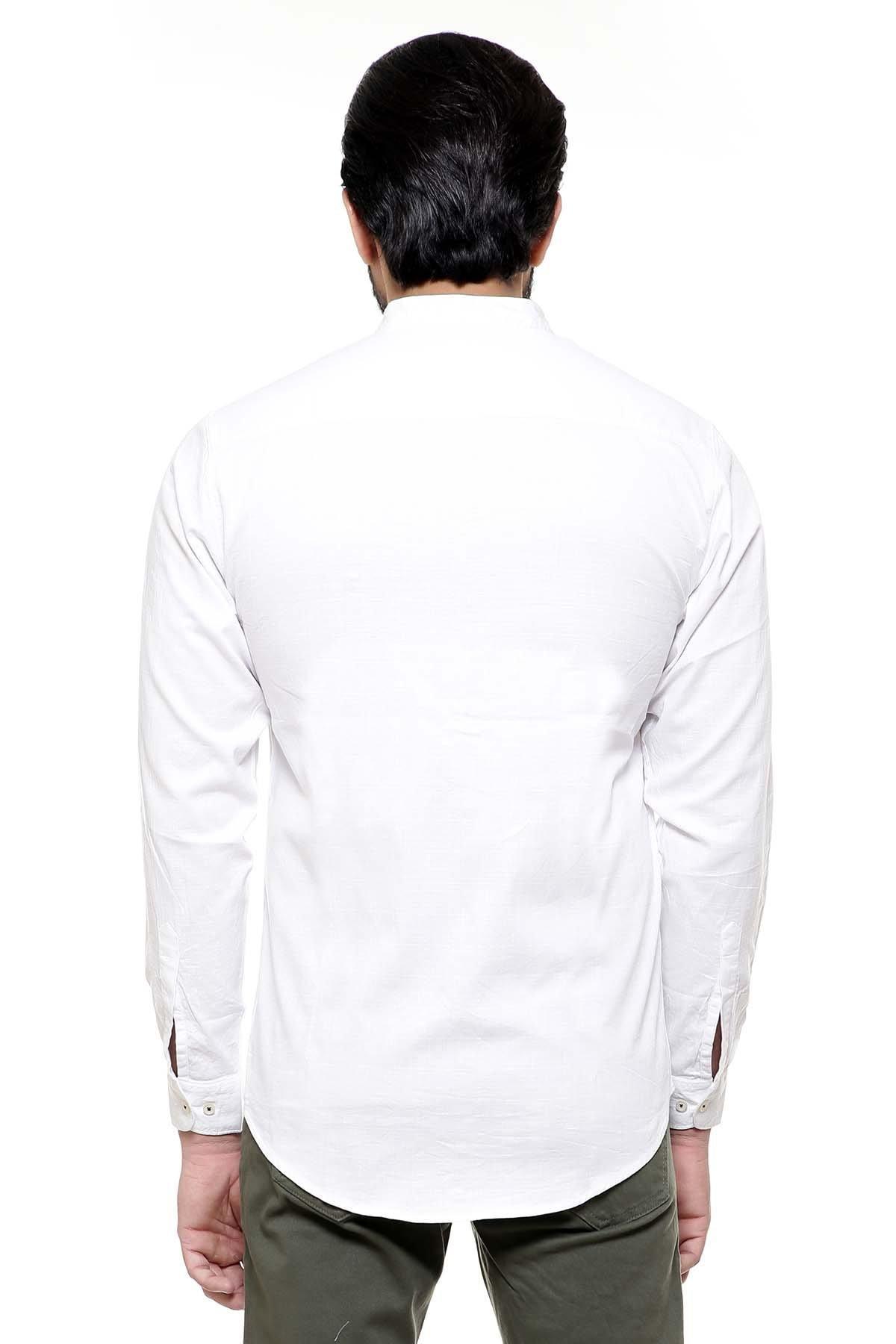 CASUAL SHIRT FULL SLEEVE WHITE at Charcoal Clothing
