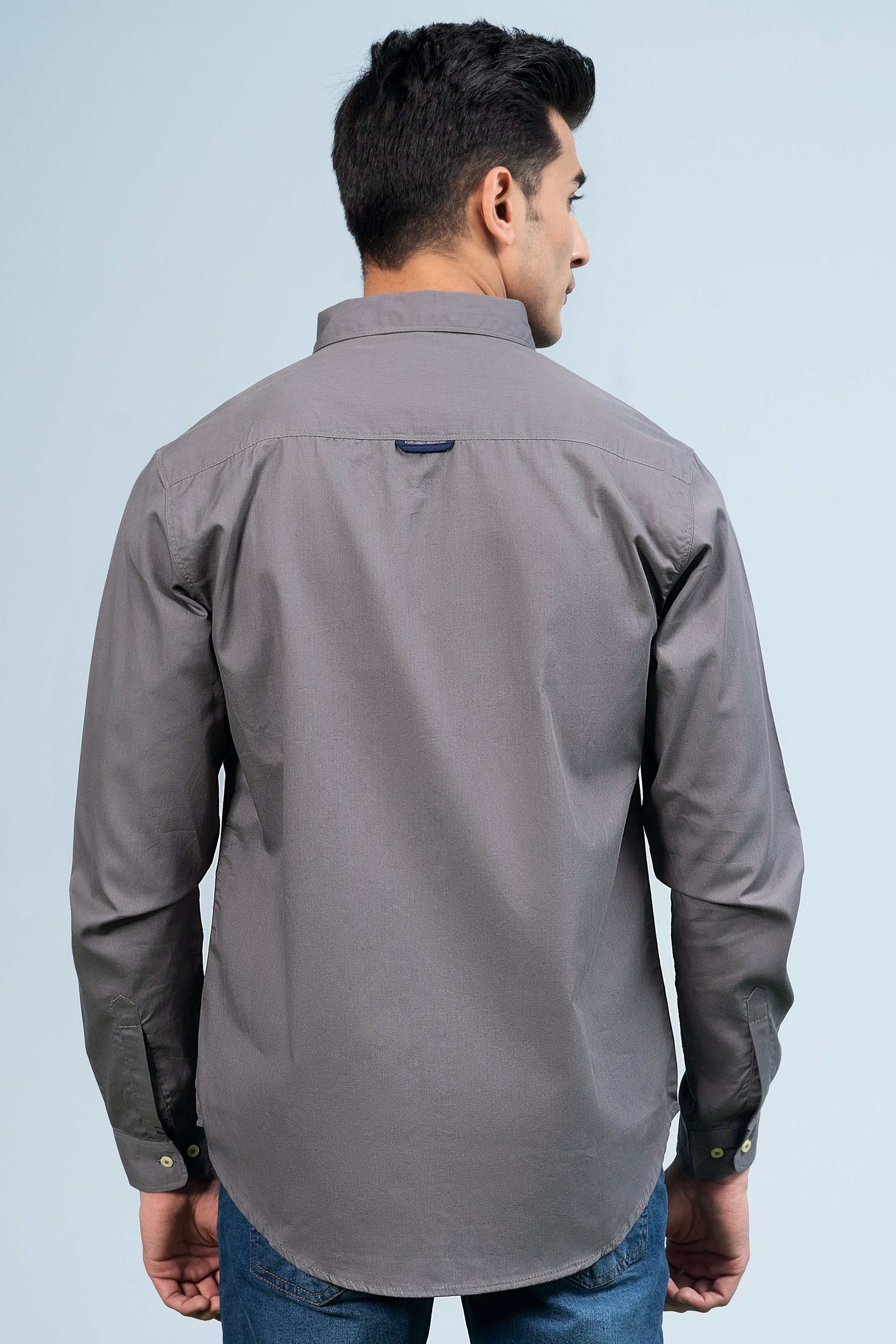 CASUAL SHIRT GREY at Charcoal Clothing