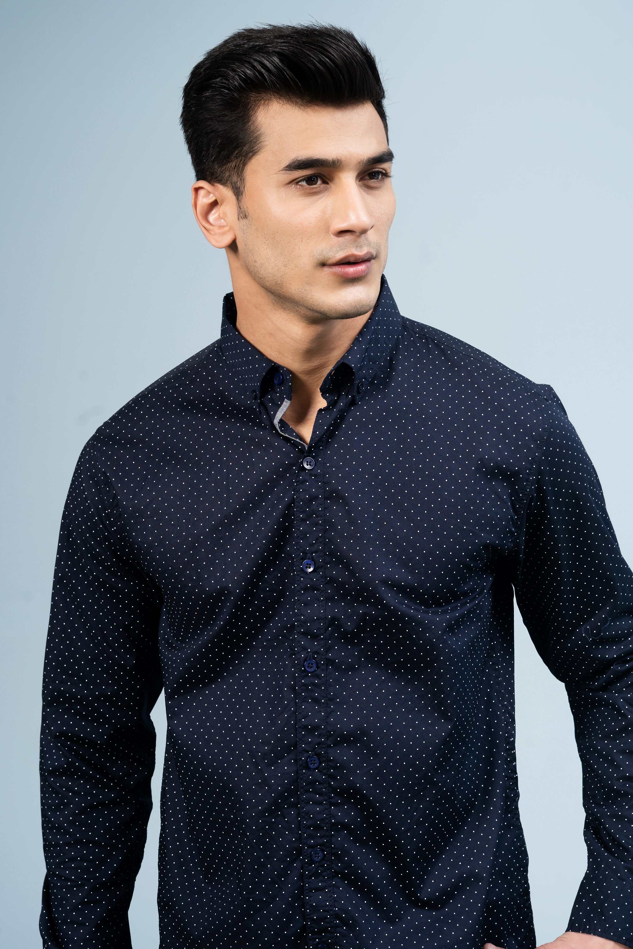 CASUAL SHIRT NAVY at Charcoal Clothing