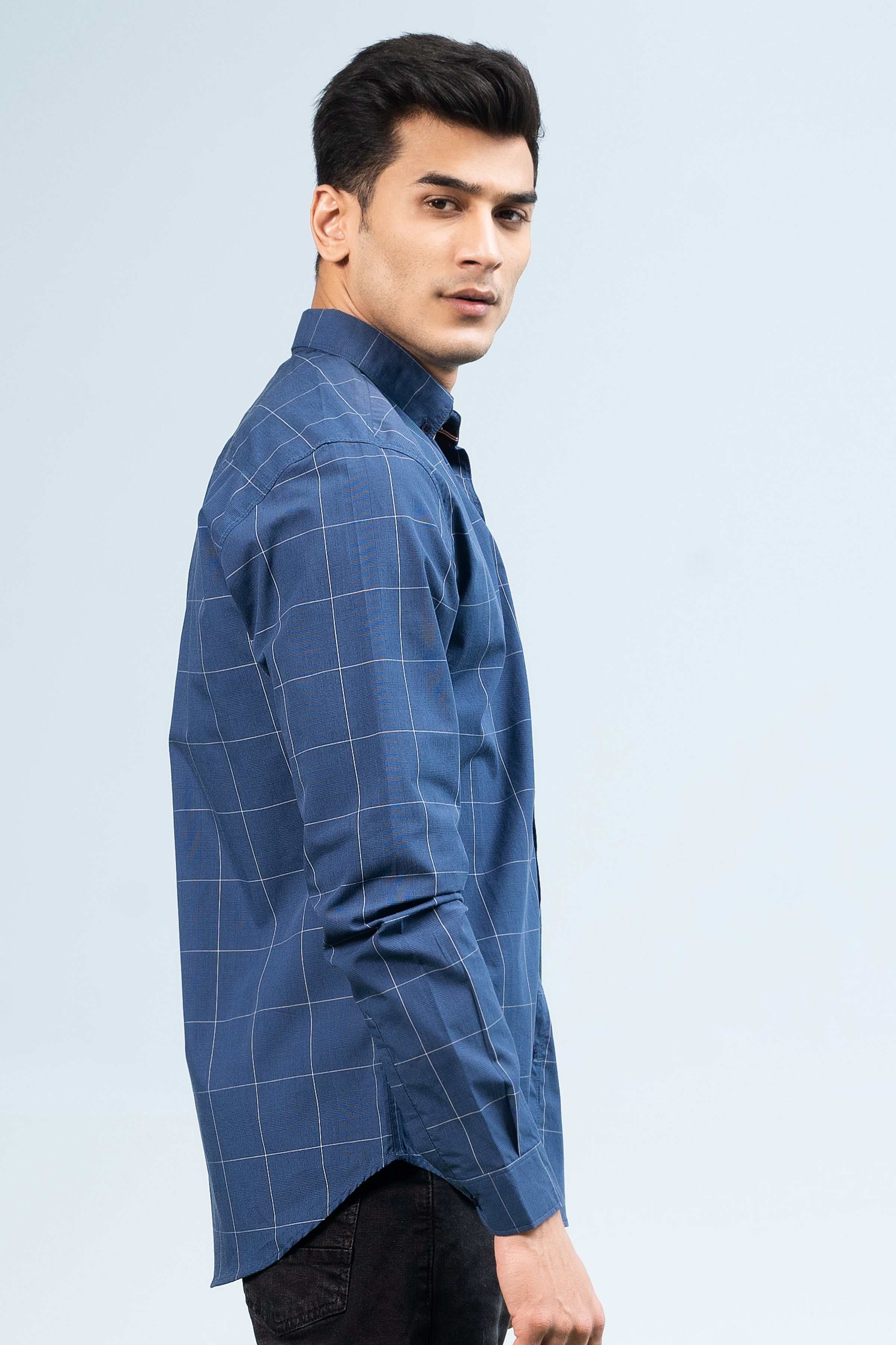 CASUAL SHIRT NAVY at Charcoal Clothing