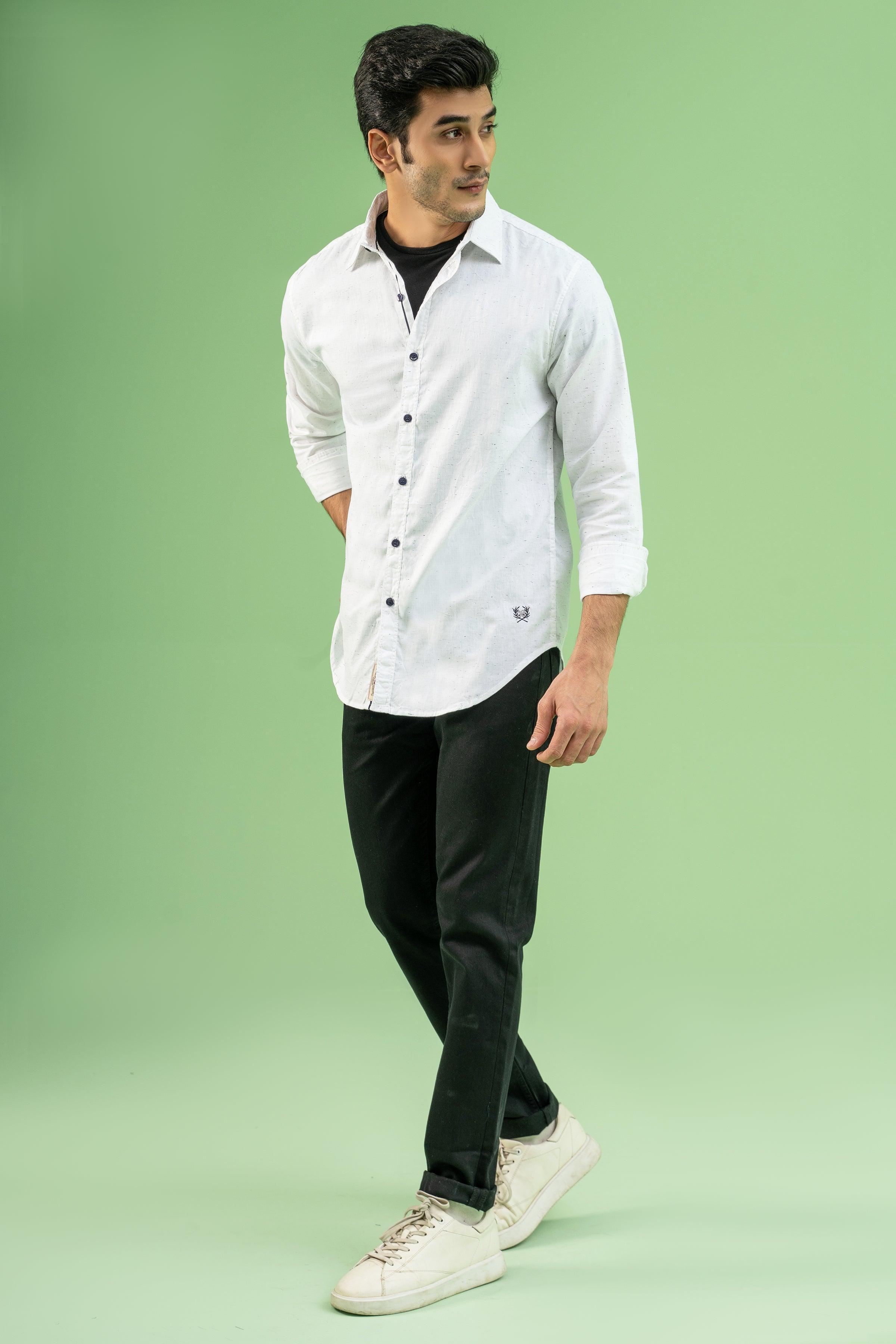CASUAL SHIRT OFF WHITE at Charcoal Clothing