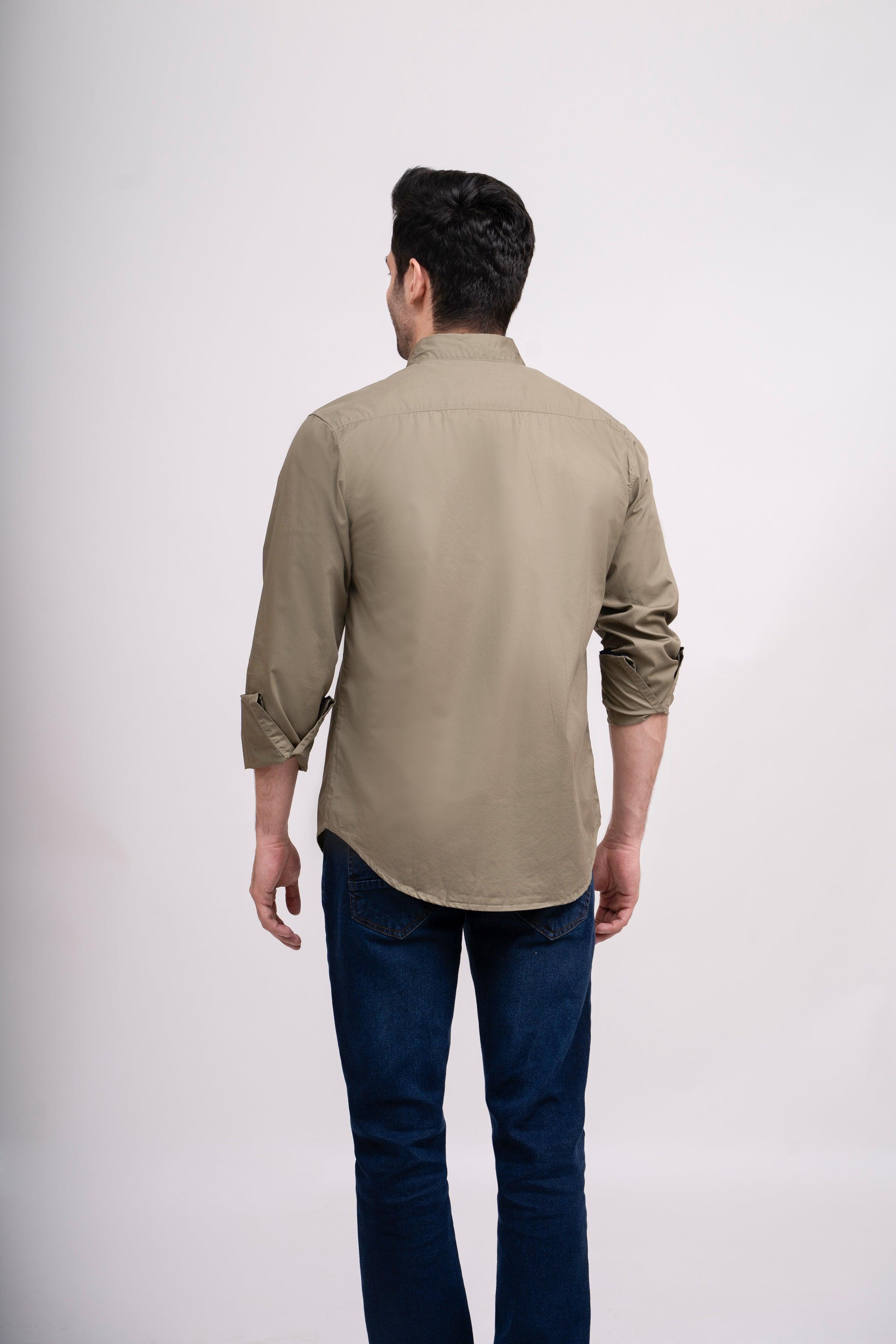 CASUAL SHIRT OLIVE at Charcoal Clothing