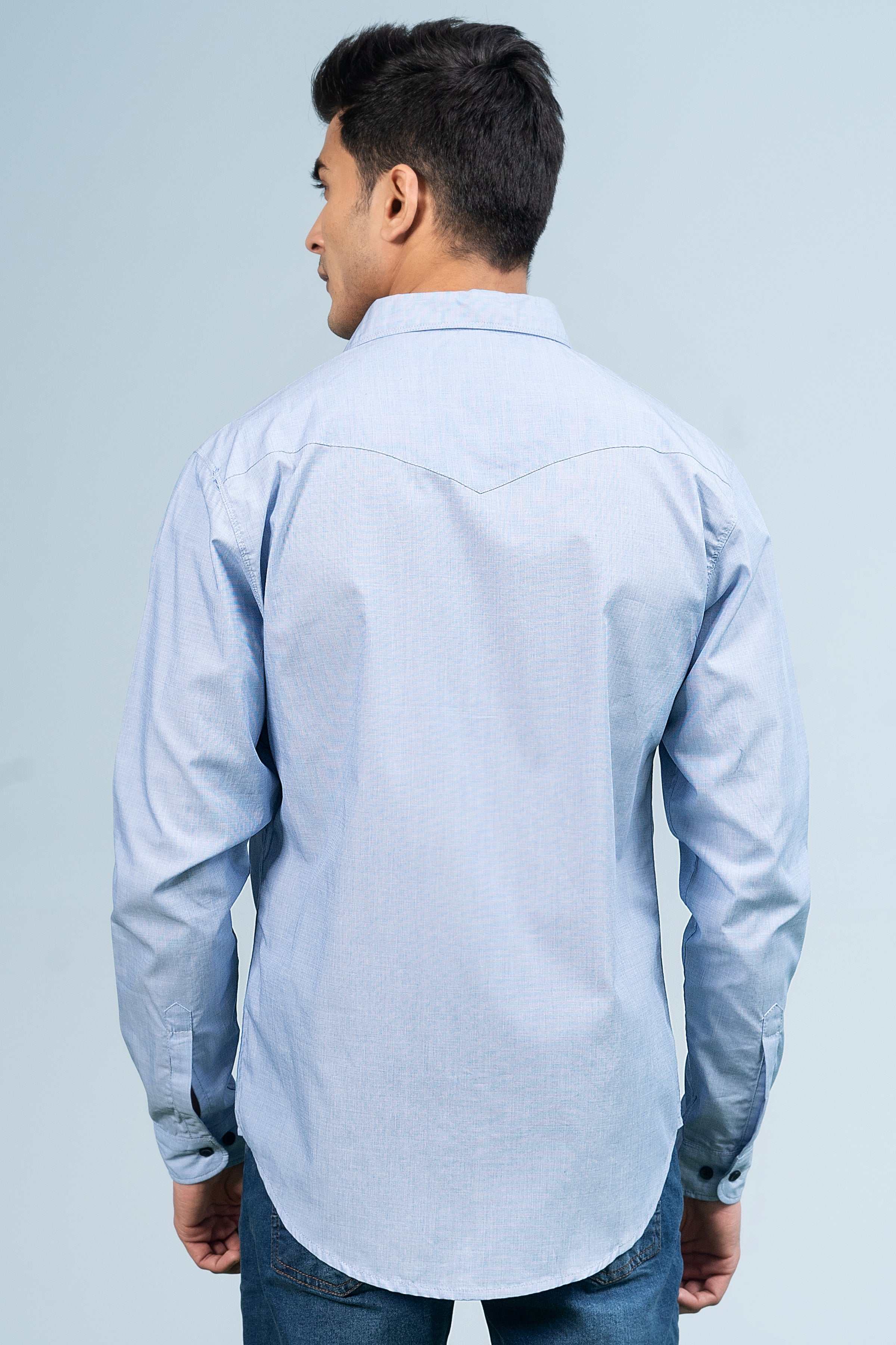 CASUAL SHIRT SKY BLUE at Charcoal Clothing
