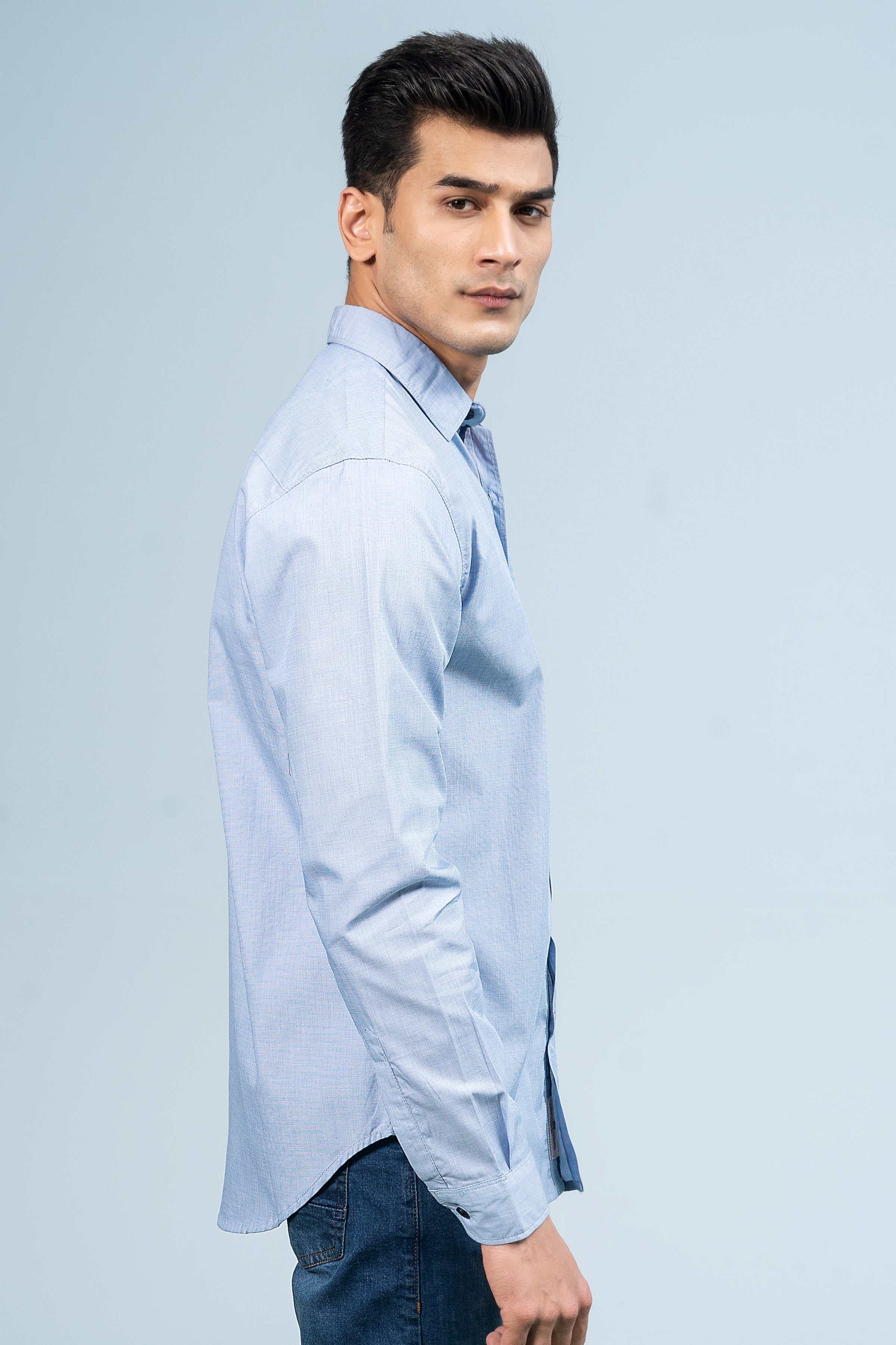 CASUAL SHIRT SKY BLUE at Charcoal Clothing