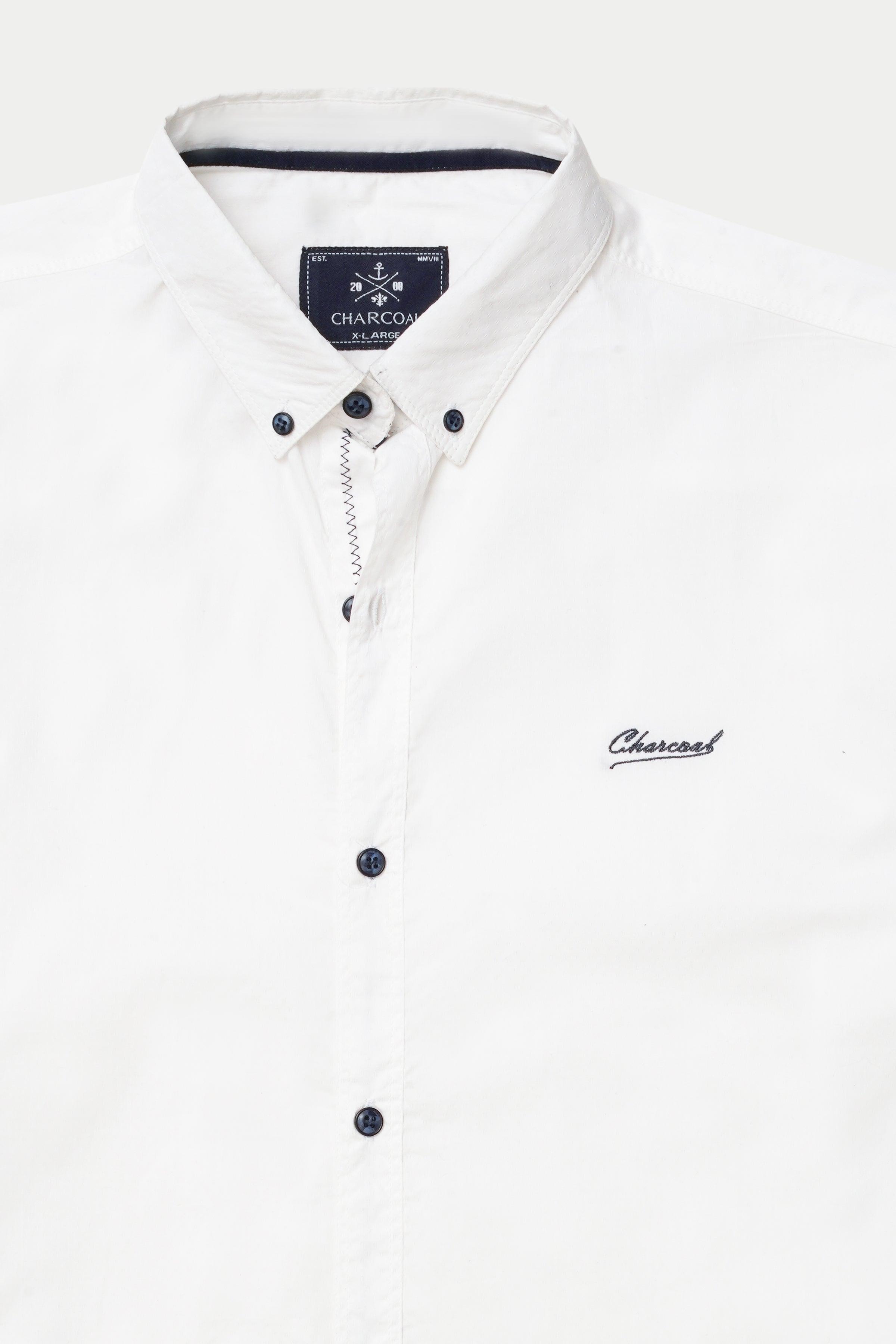 CASUAL SHIRT WHITE at Charcoal Clothing