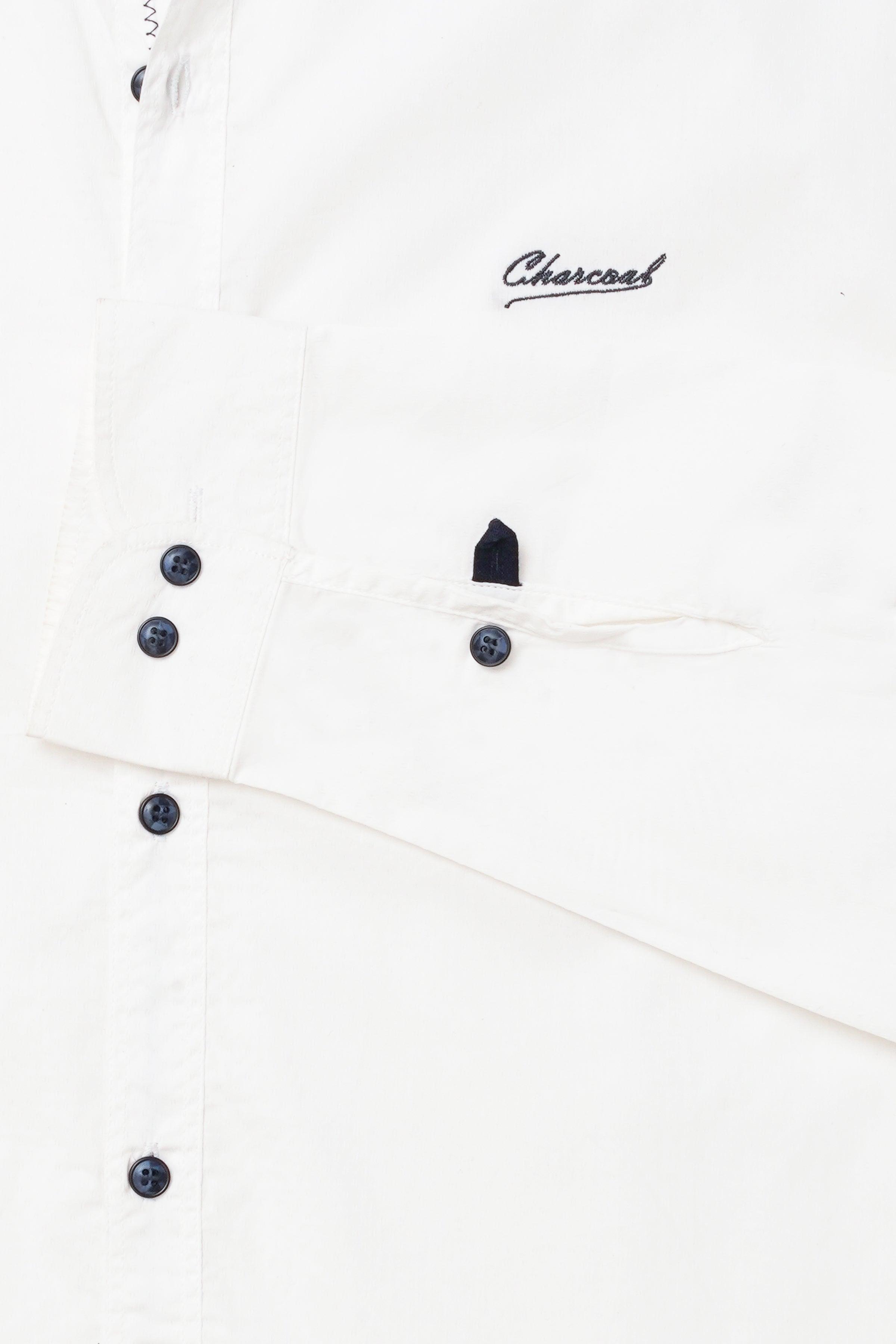 CASUAL SHIRT WHITE at Charcoal Clothing