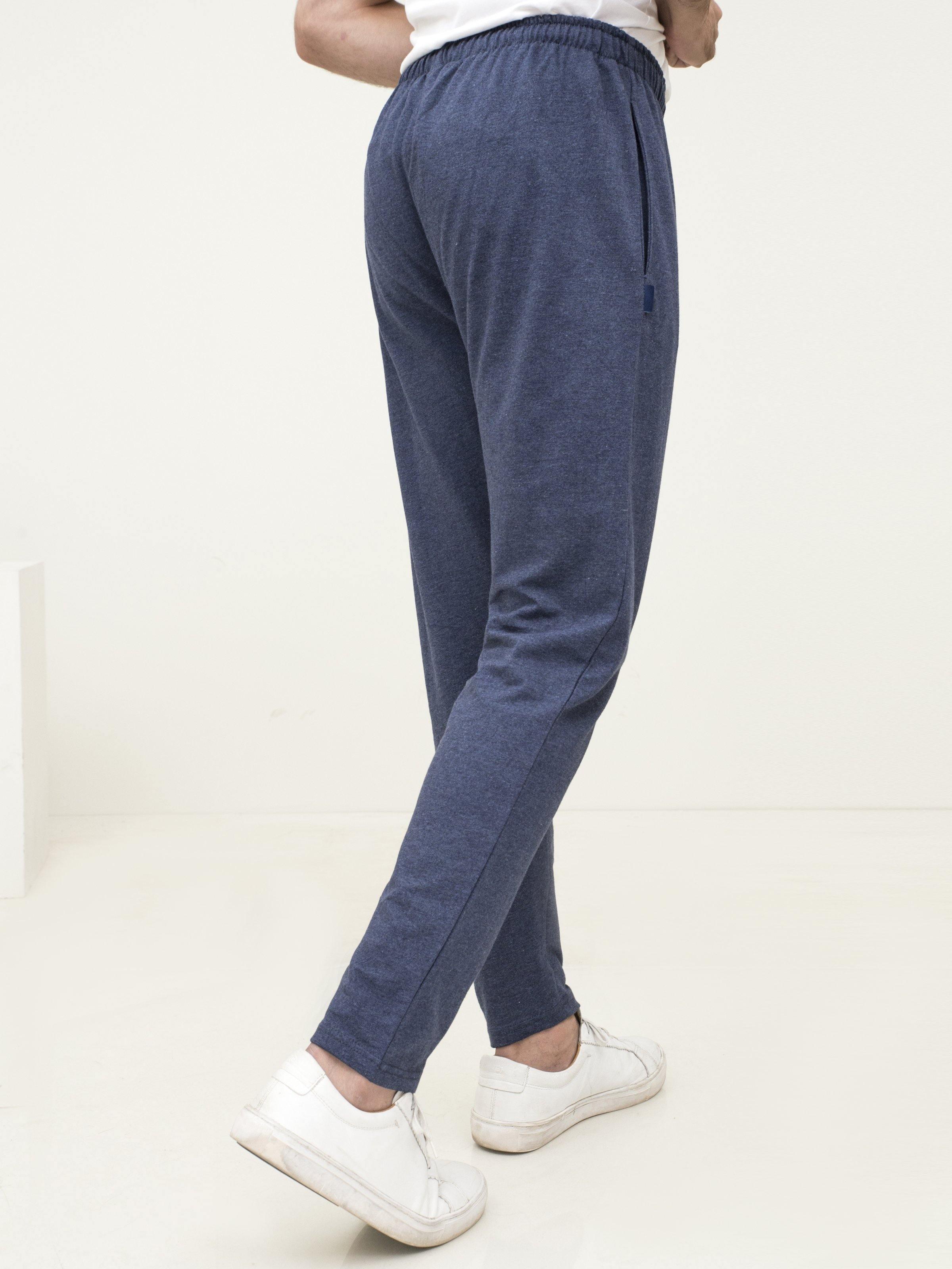 CASUAL TROUSER KNITE SLEEPWEAR INDEGO MELANGE at Charcoal Clothing