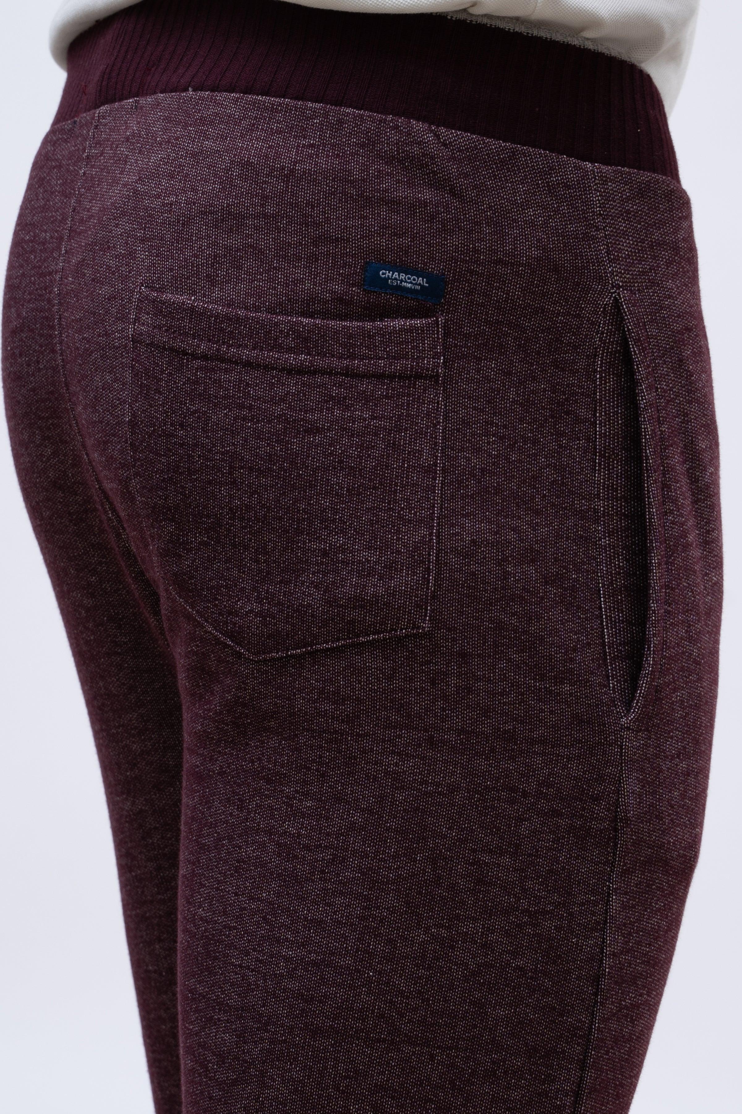CASUAL TROUSER MAROON at Charcoal Clothing