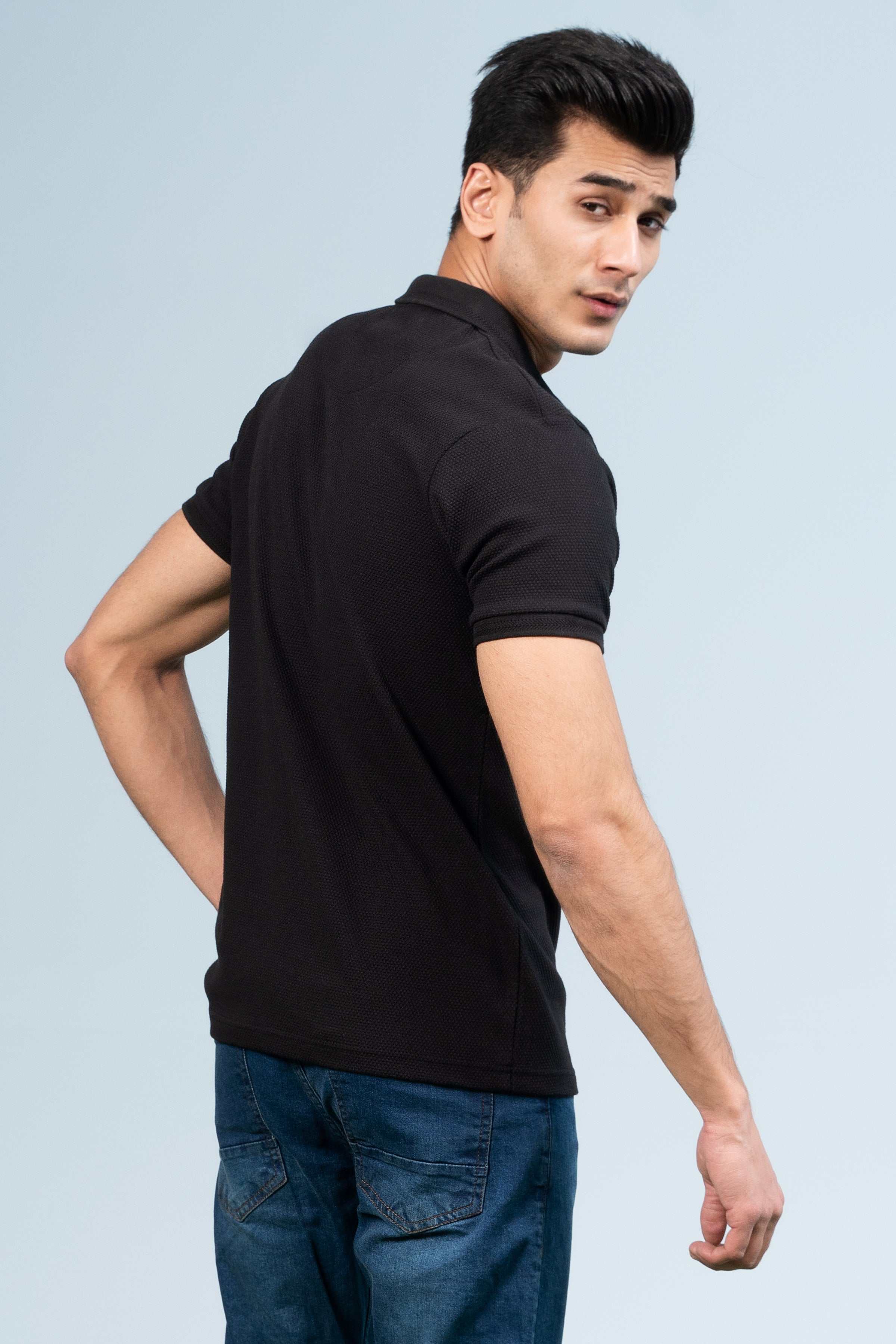 CLASSIC POLO BLACK at Charcoal Clothing