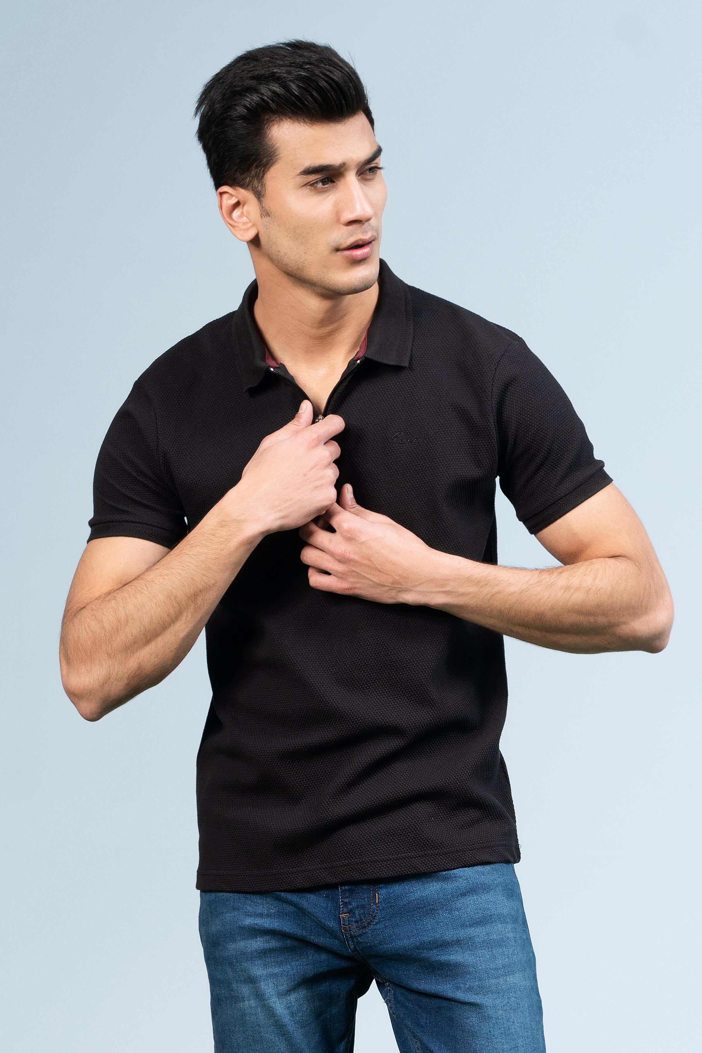 CLASSIC POLO BLACK at Charcoal Clothing