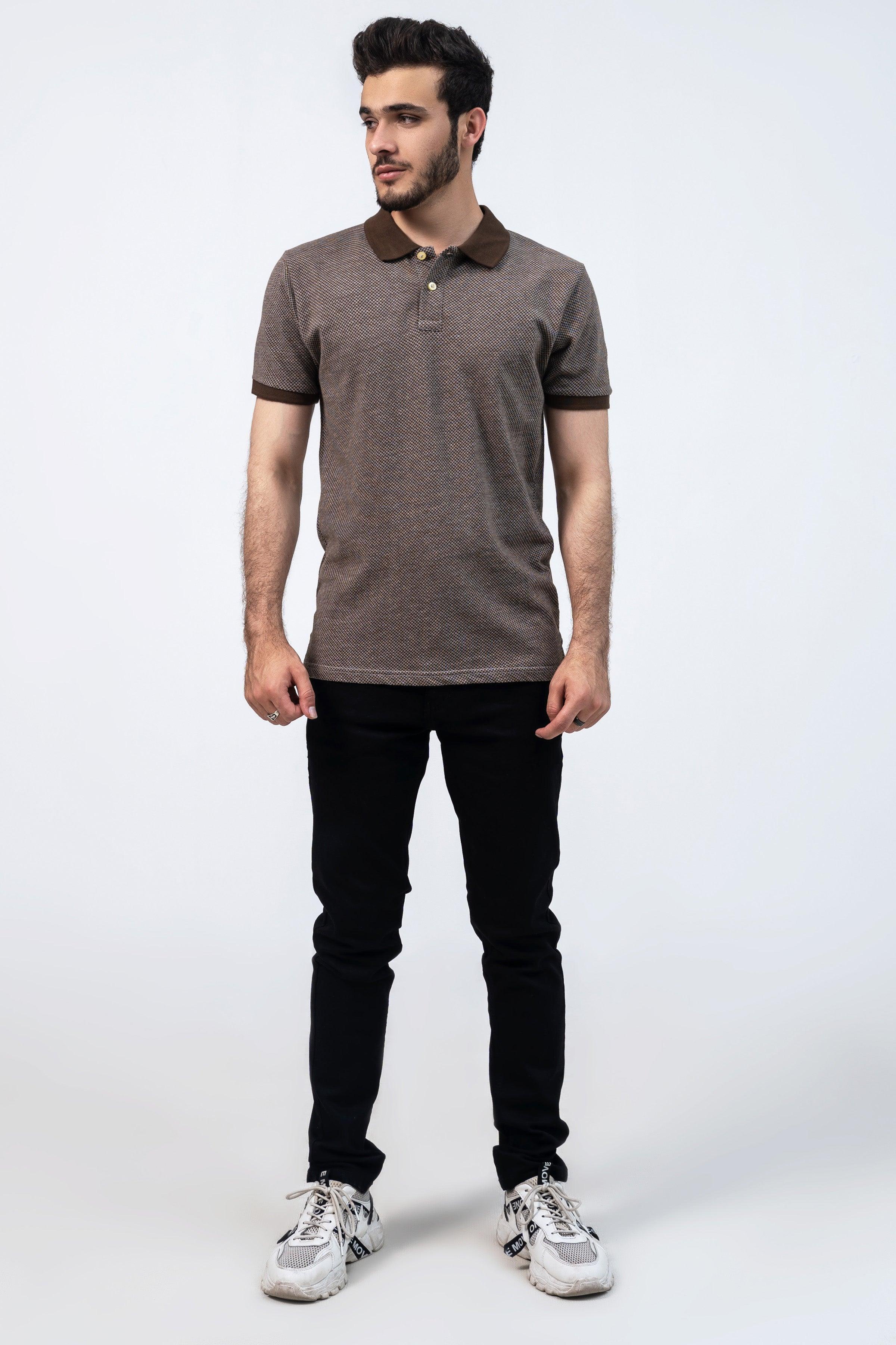 CLASSIC POLO BROWN at Charcoal Clothing