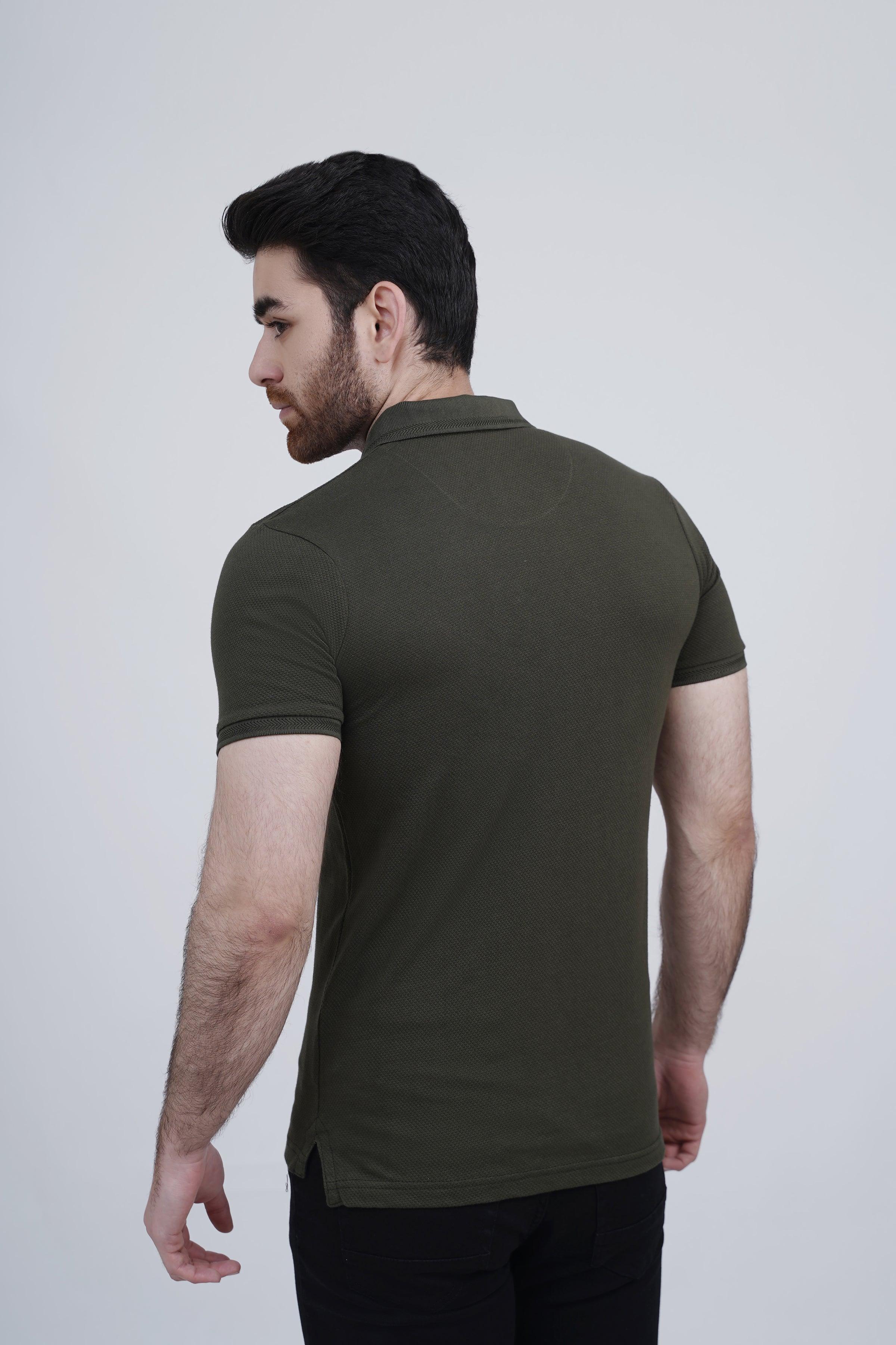 CLASSIC POLO DARK GREEN at Charcoal Clothing