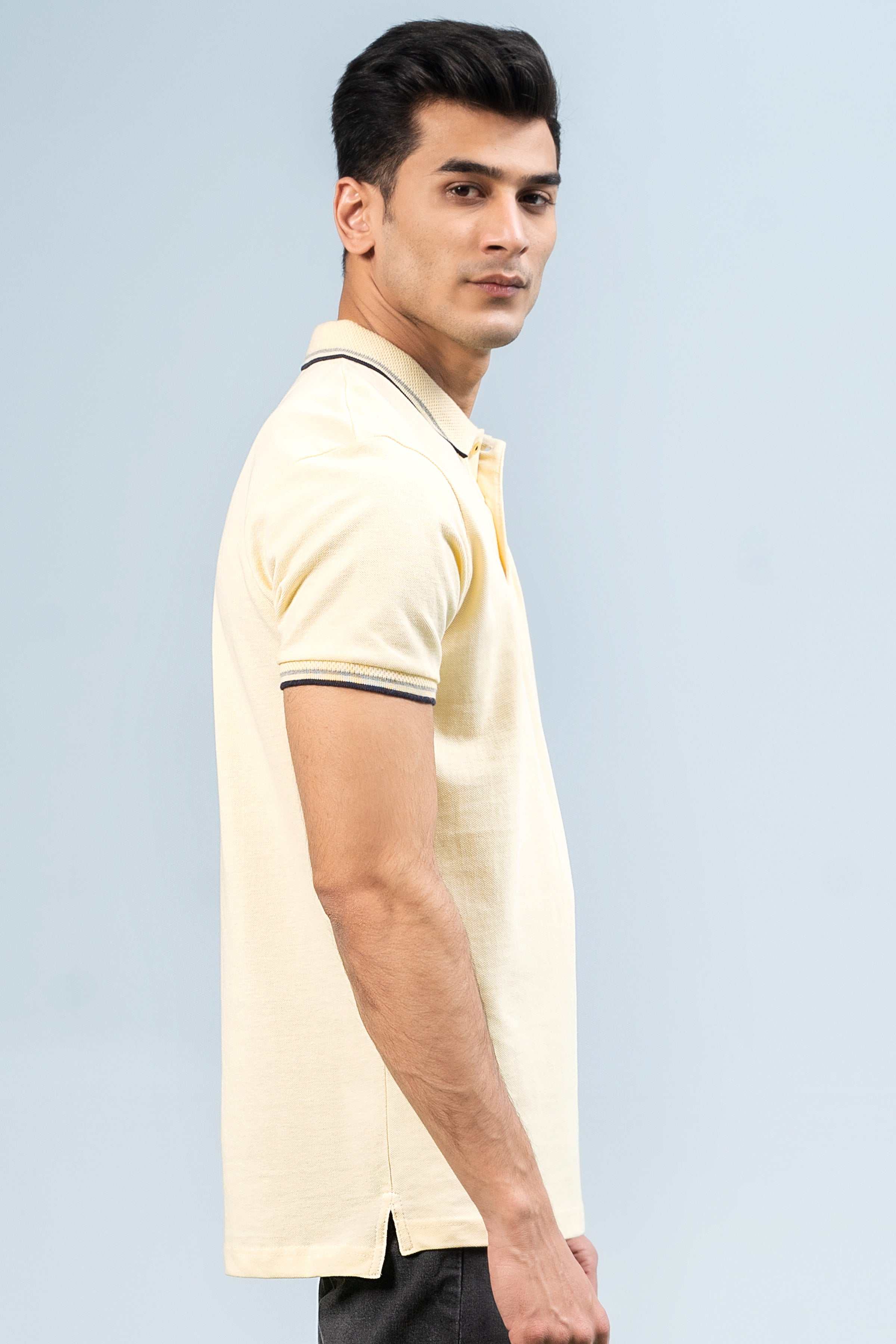 CLASSIC POLO LIME YELLOW at Charcoal Clothing