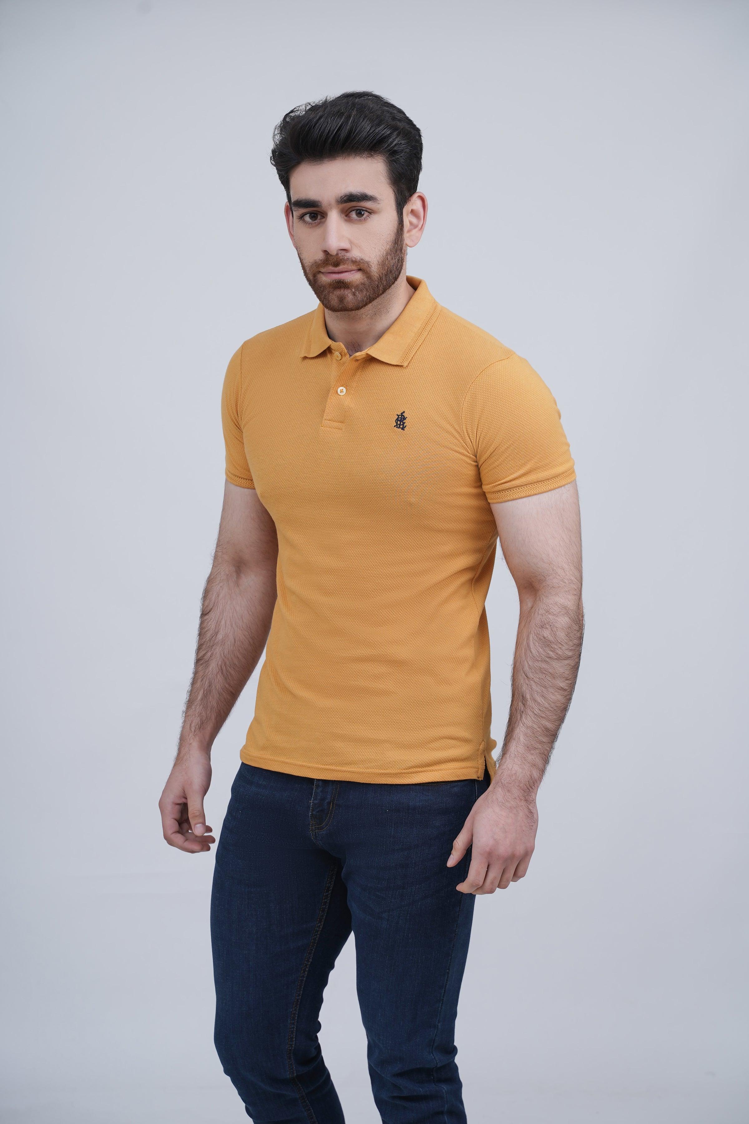 CLASSIC POLO MUSTARD at Charcoal Clothing