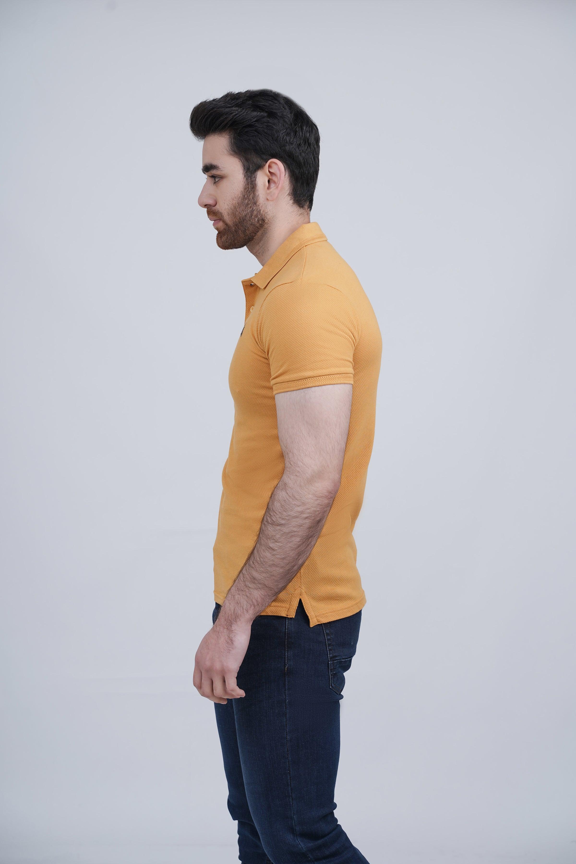 CLASSIC POLO MUSTARD at Charcoal Clothing