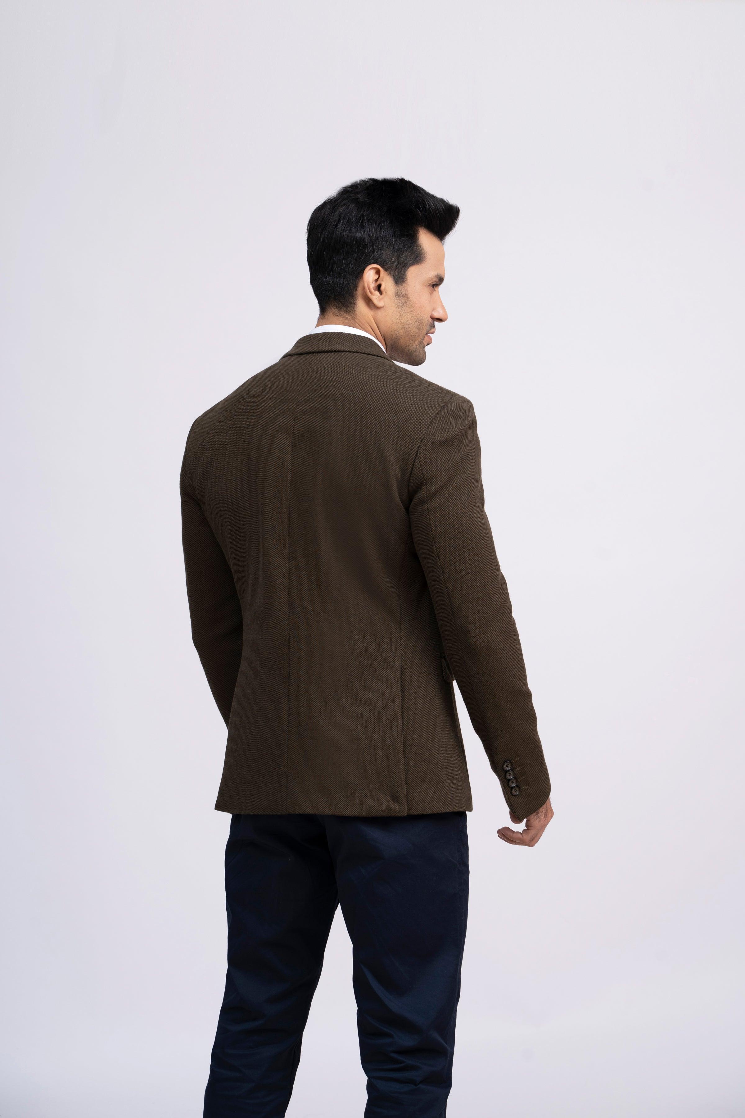 COAT SLIM FIT OLIVE at Charcoal Clothing