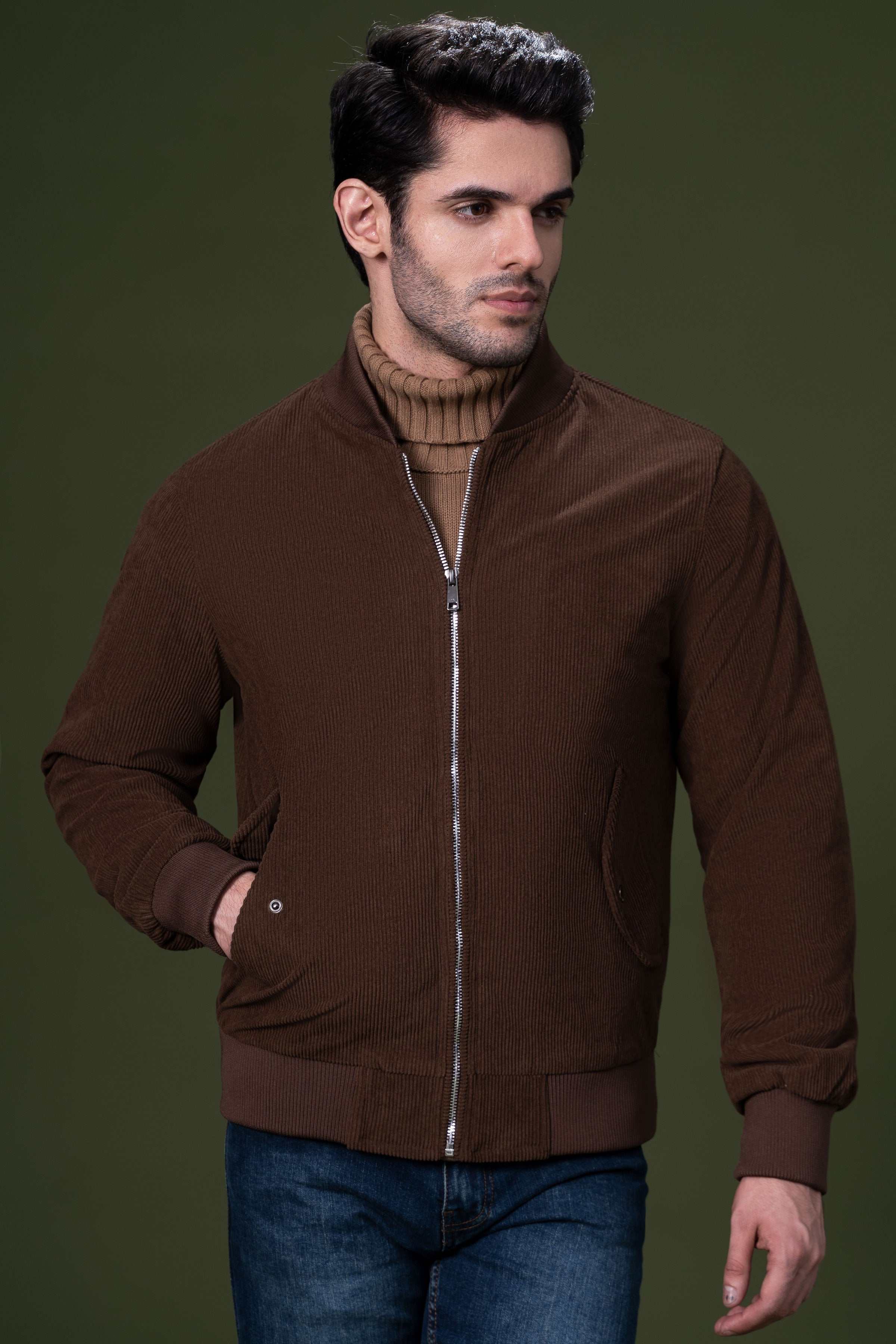 CORDUROY JACKET BROWN at Charcoal Clothing