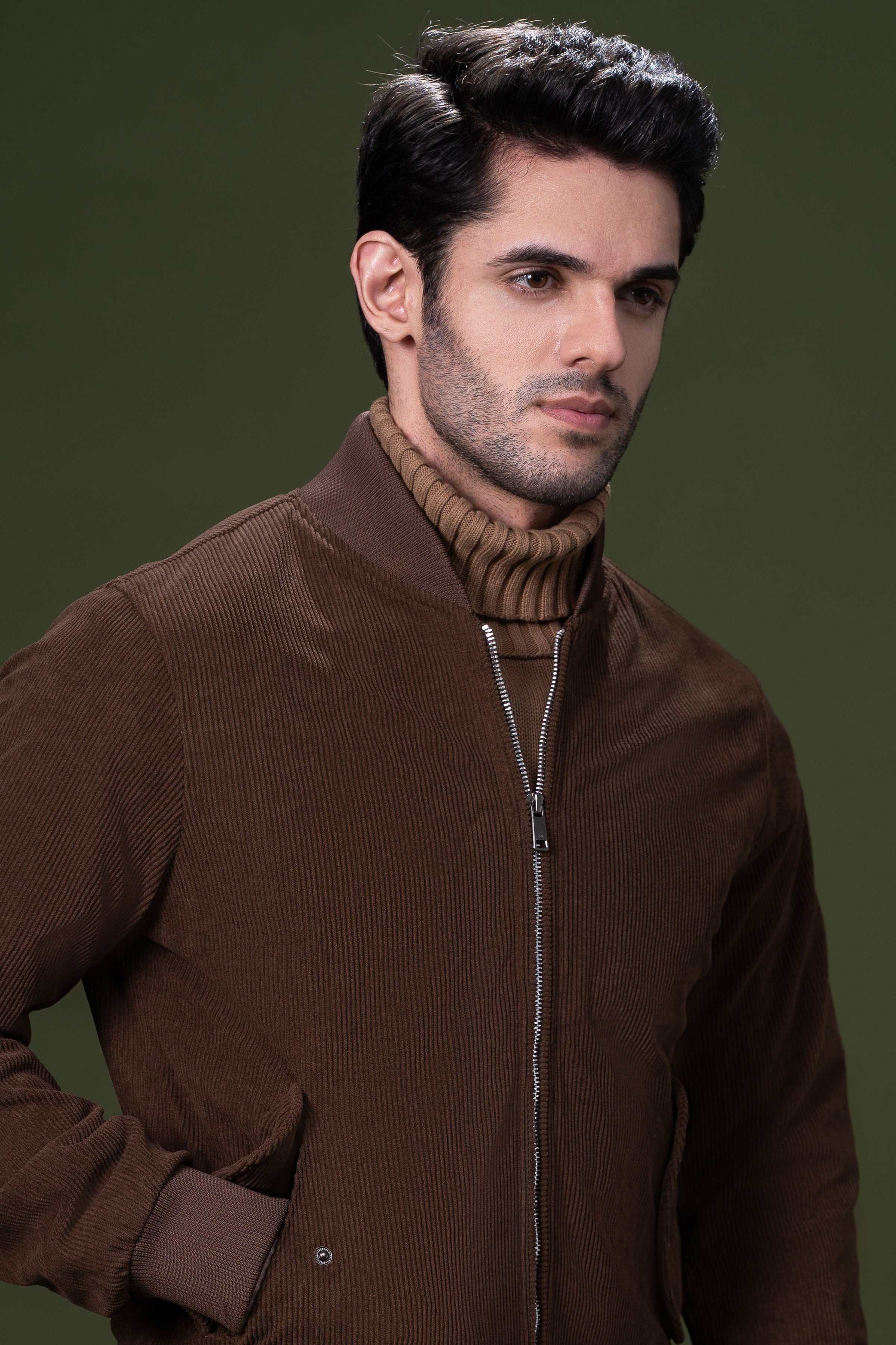 CORDUROY JACKET BROWN at Charcoal Clothing