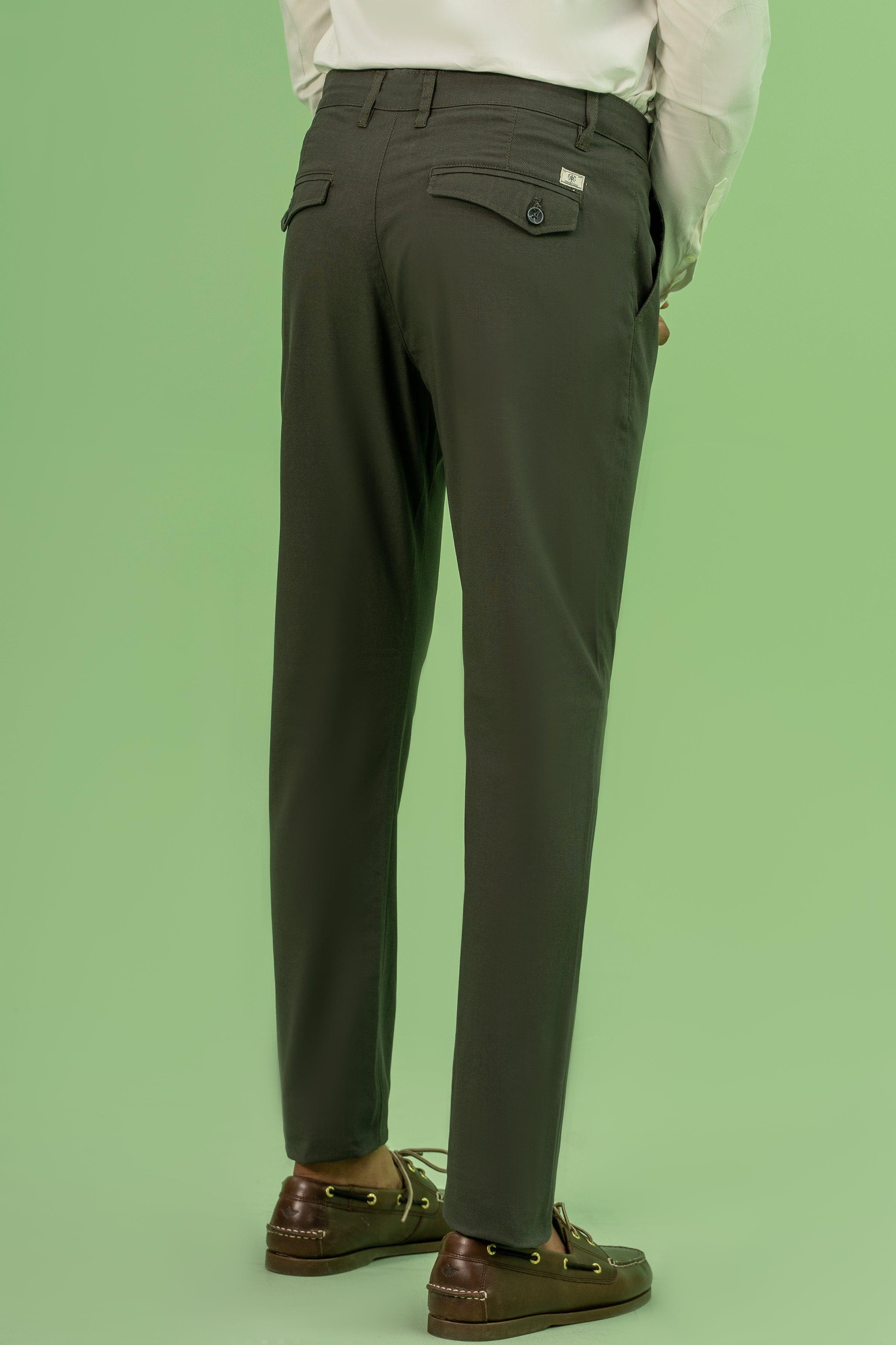 CROSS POCKET PRINTED PANT DARK OLIVE at Charcoal Clothing