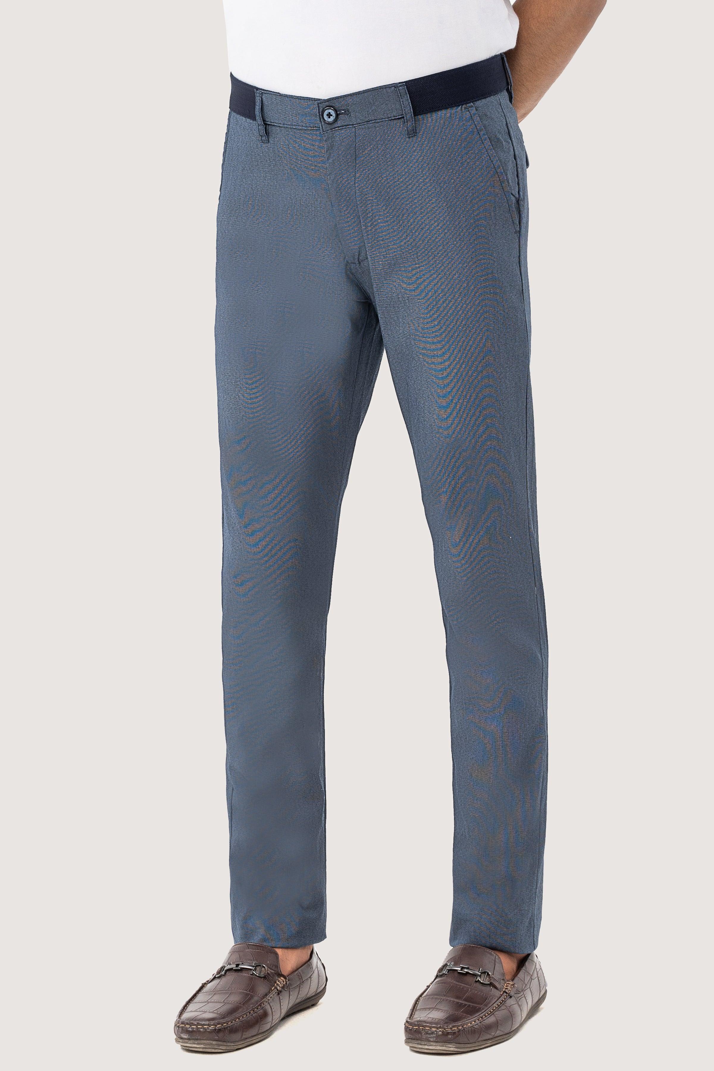 CROSS POCKET SELF TEXTURED PANT NAVY at Charcoal Clothing