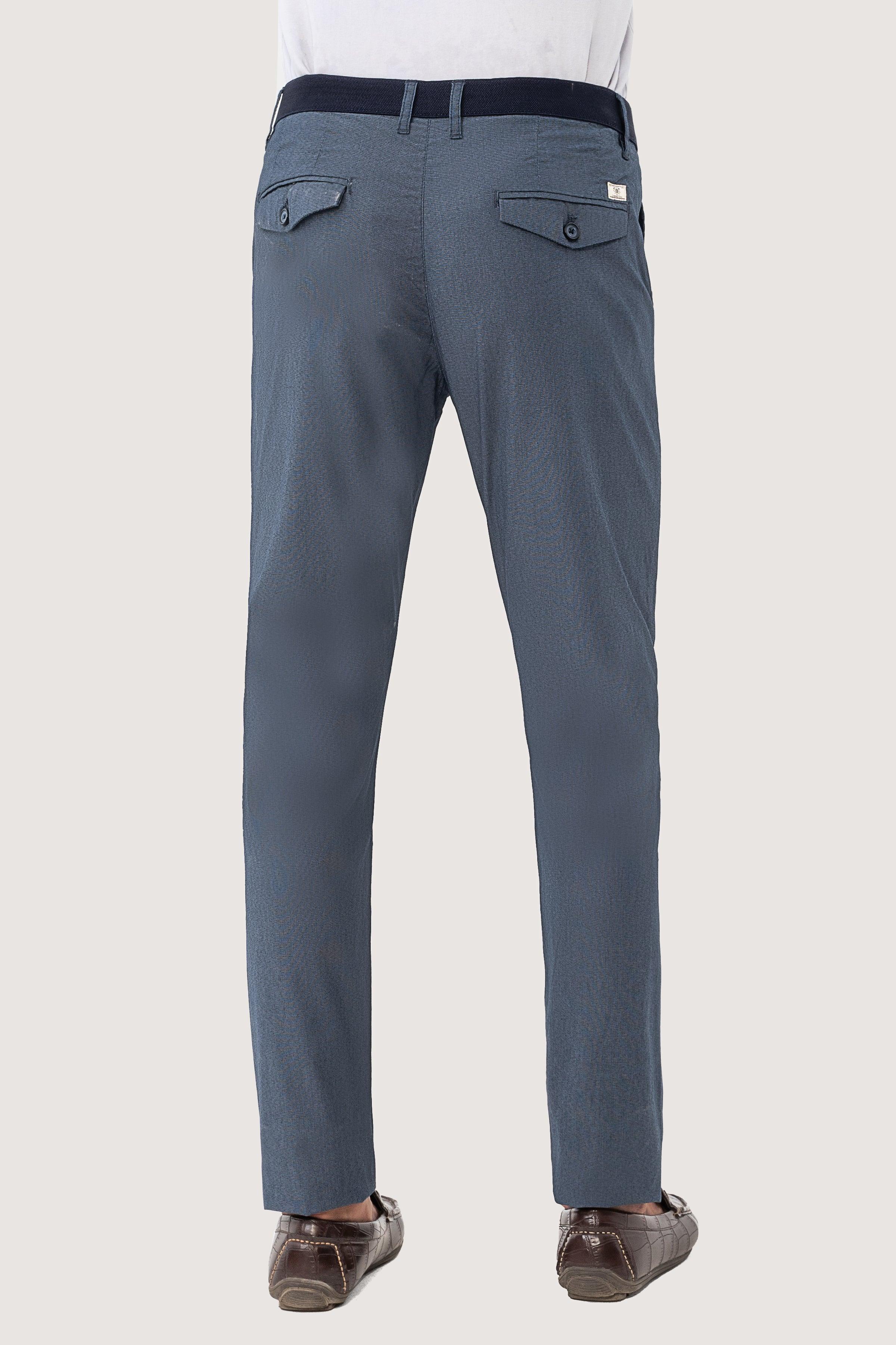 CROSS POCKET SELF TEXTURED PANT NAVY at Charcoal Clothing