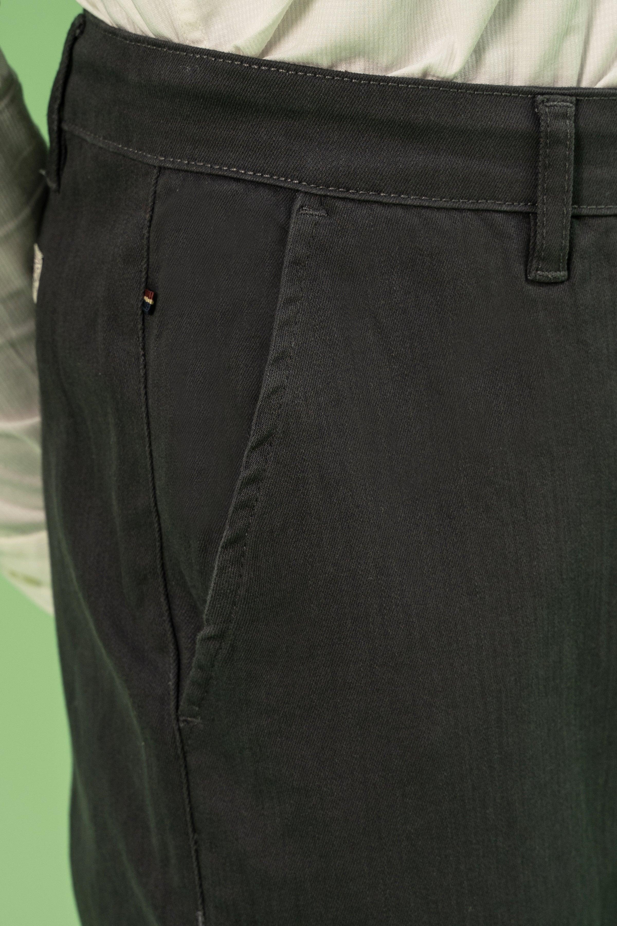 CROSS POCKET TWILL SLIMFIT PANT CHARCOAL at Charcoal Clothing