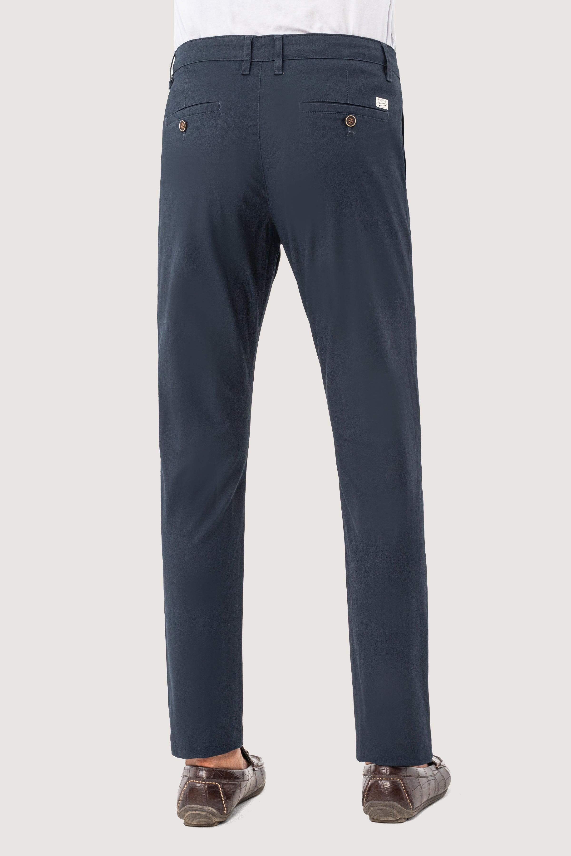 CROSS POCKET TWILL SLIMFIT PANT NAVY at Charcoal Clothing