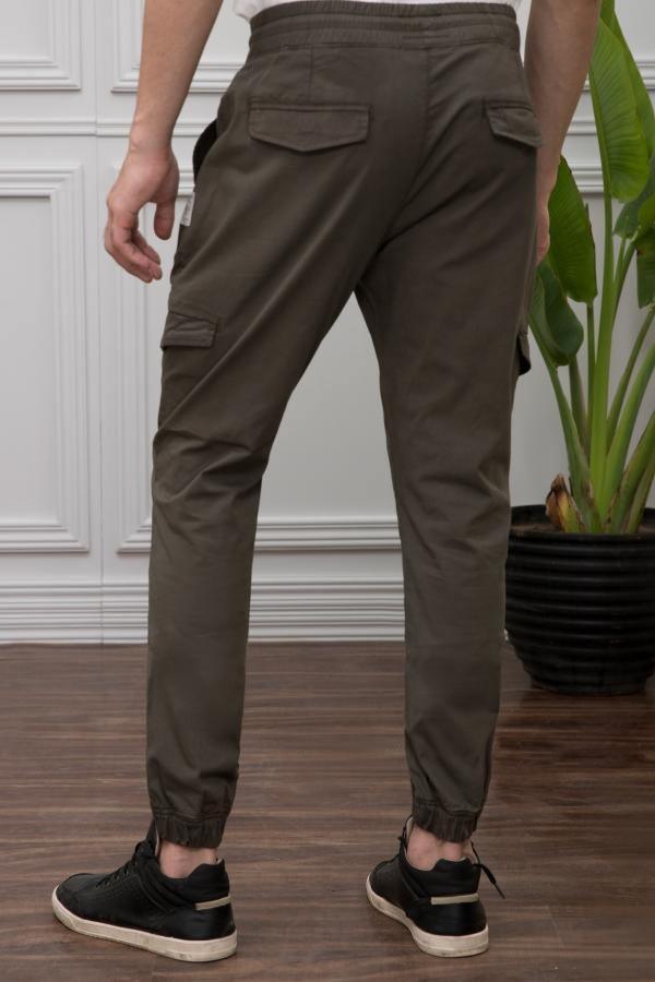 Cargo Trouser Slim Fit Olive at Charcoal Clothing