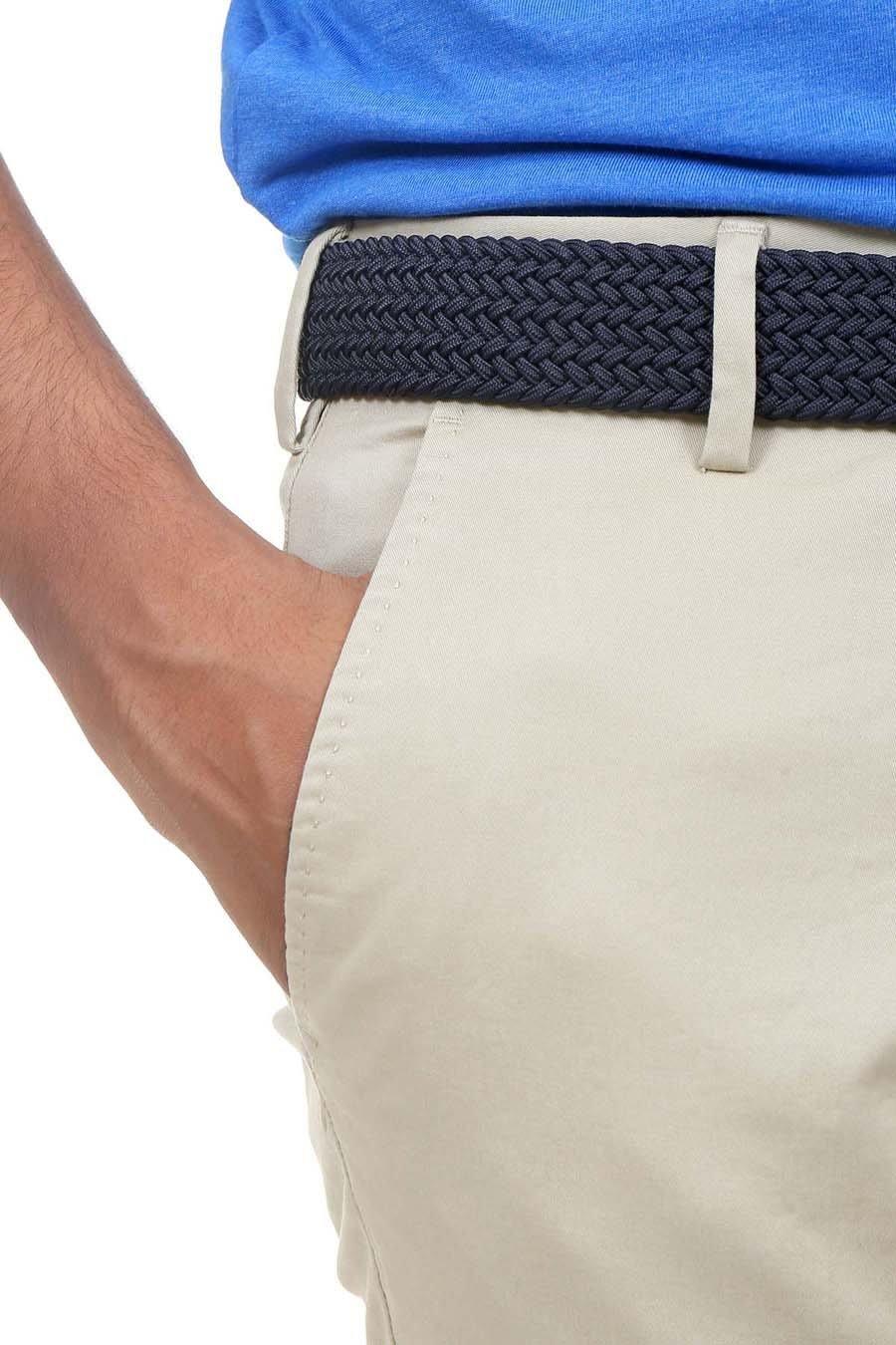 Casual Pant Cross Pocket Beige - Slim Fit at Charcoal Clothing