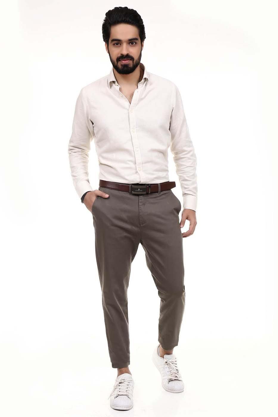 Casual Pant Cross Pocket Brown at Charcoal Clothing