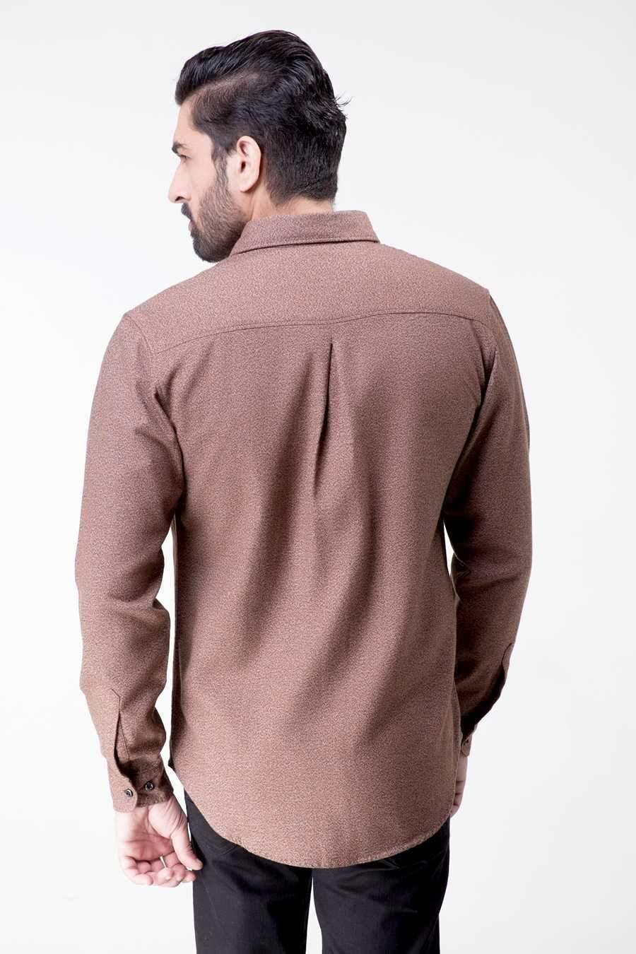 Casual Shirt FULL Sleeve Brown WINTER at Charcoal Clothing