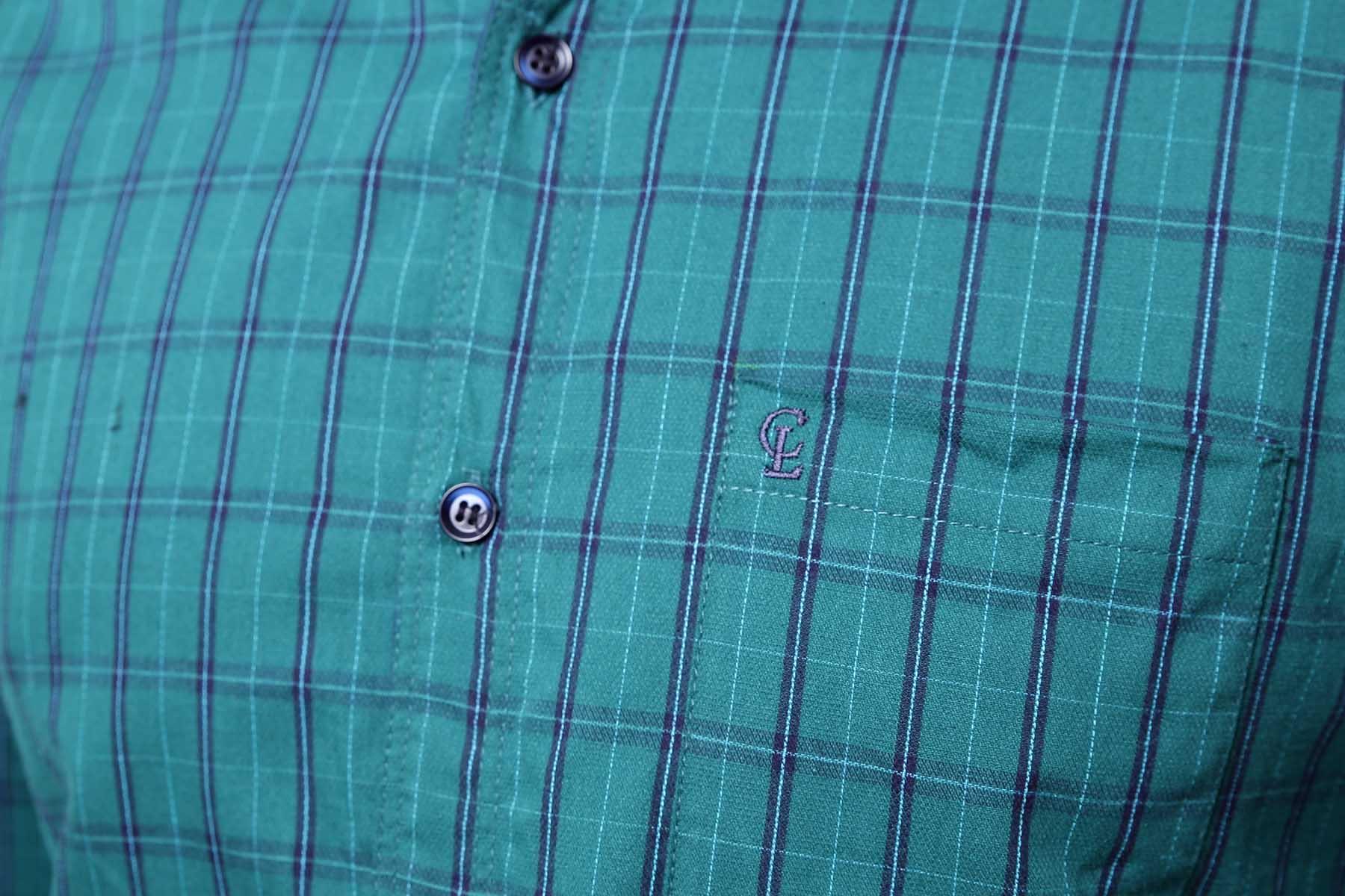 Casual Shirt Full Sleeve GREEN CHECK SLIM FIT at Charcoal Clothing