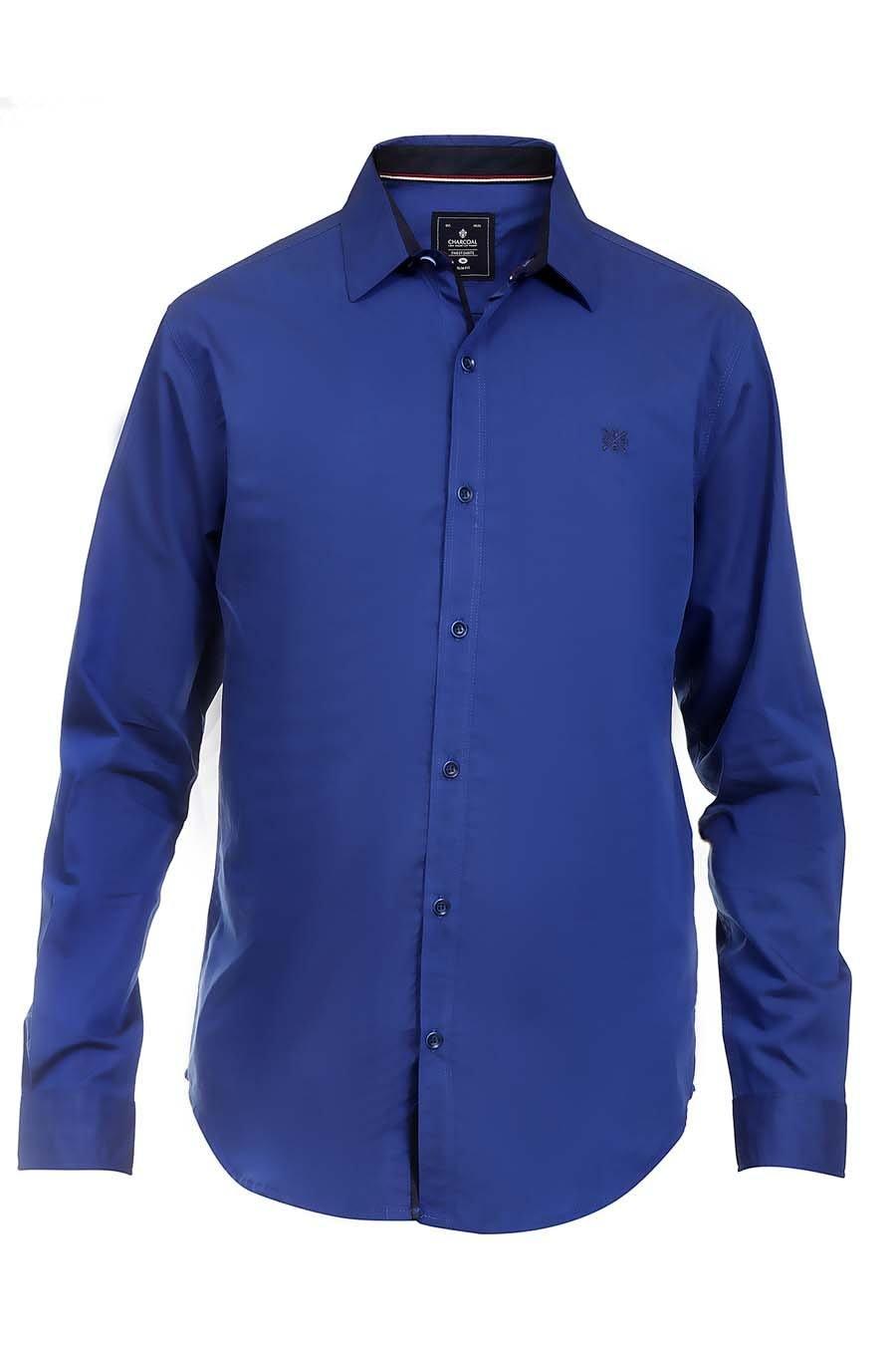 Casual Shirt Full Sleeves Royal Blue at Charcoal Clothing