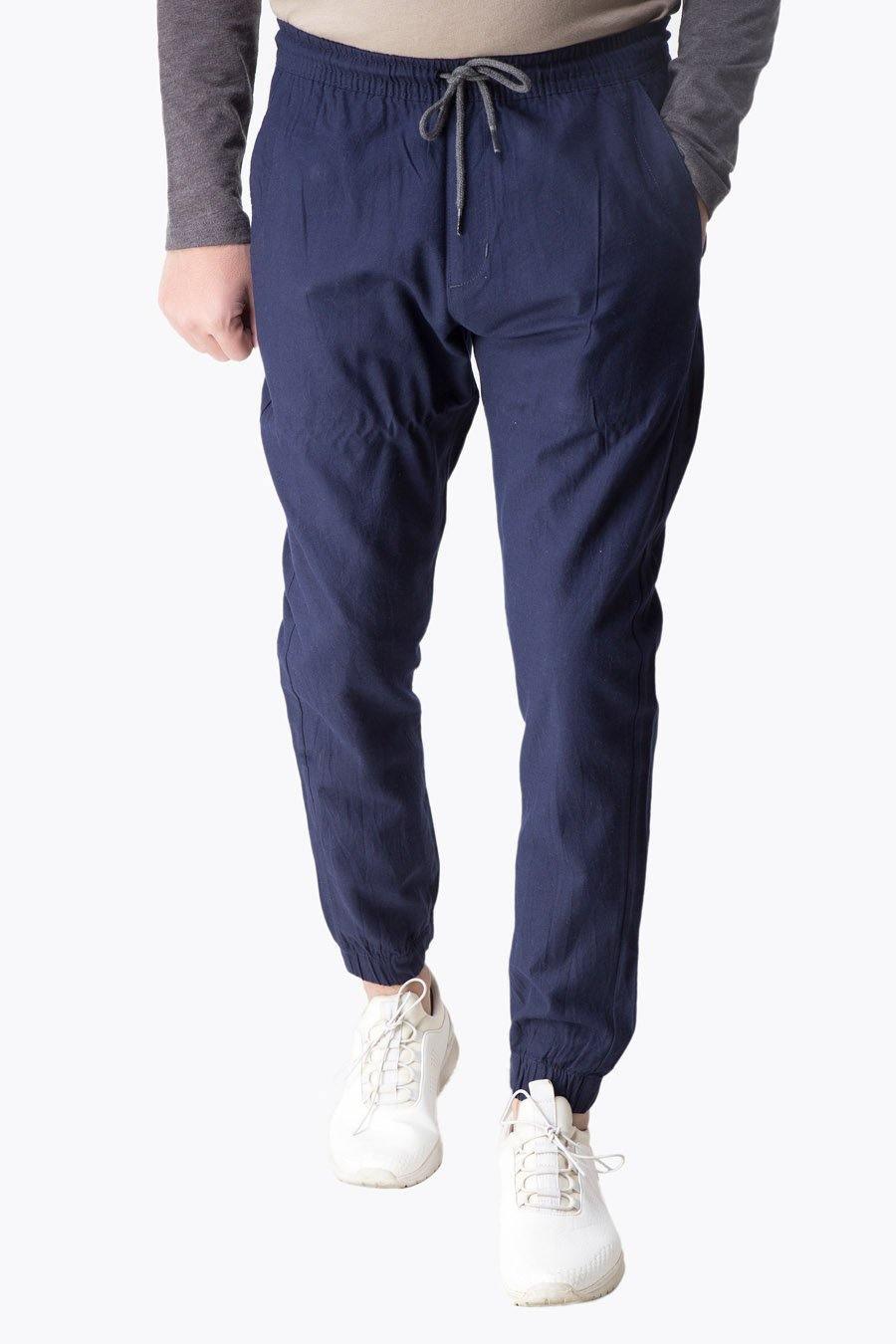 Casual Trouser Wool Navy at Charcoal Clothing