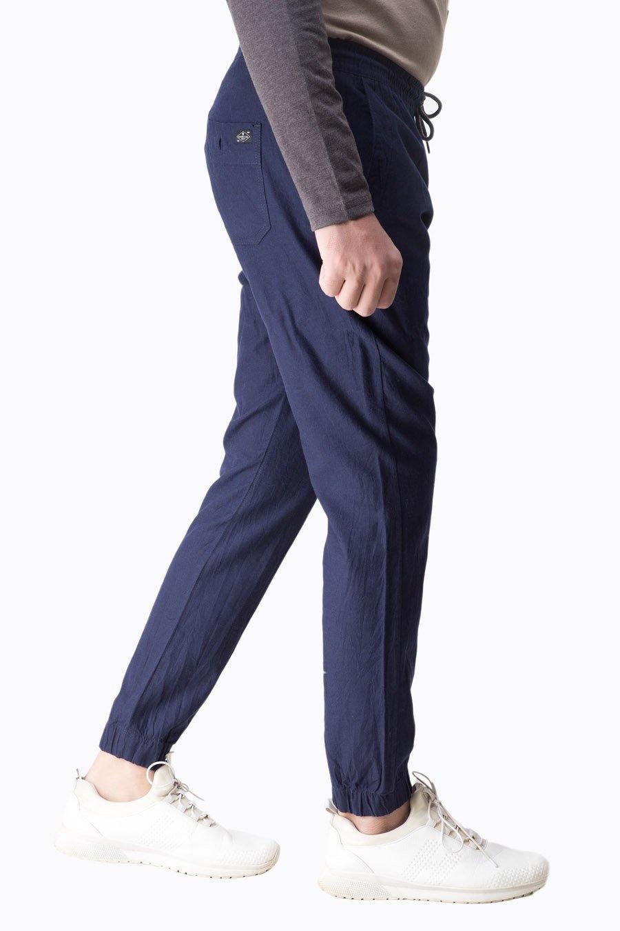 Casual Trouser Wool Navy at Charcoal Clothing