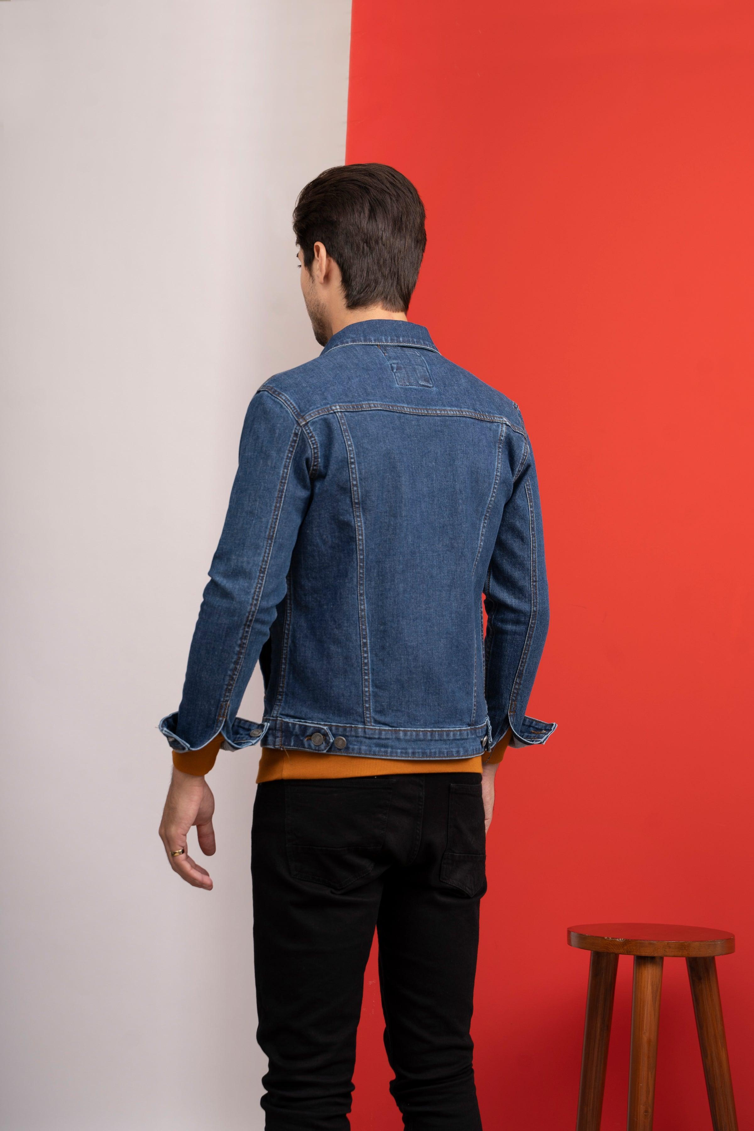 DENIM JACKET F/S LIGHT BLUE at Charcoal Clothing