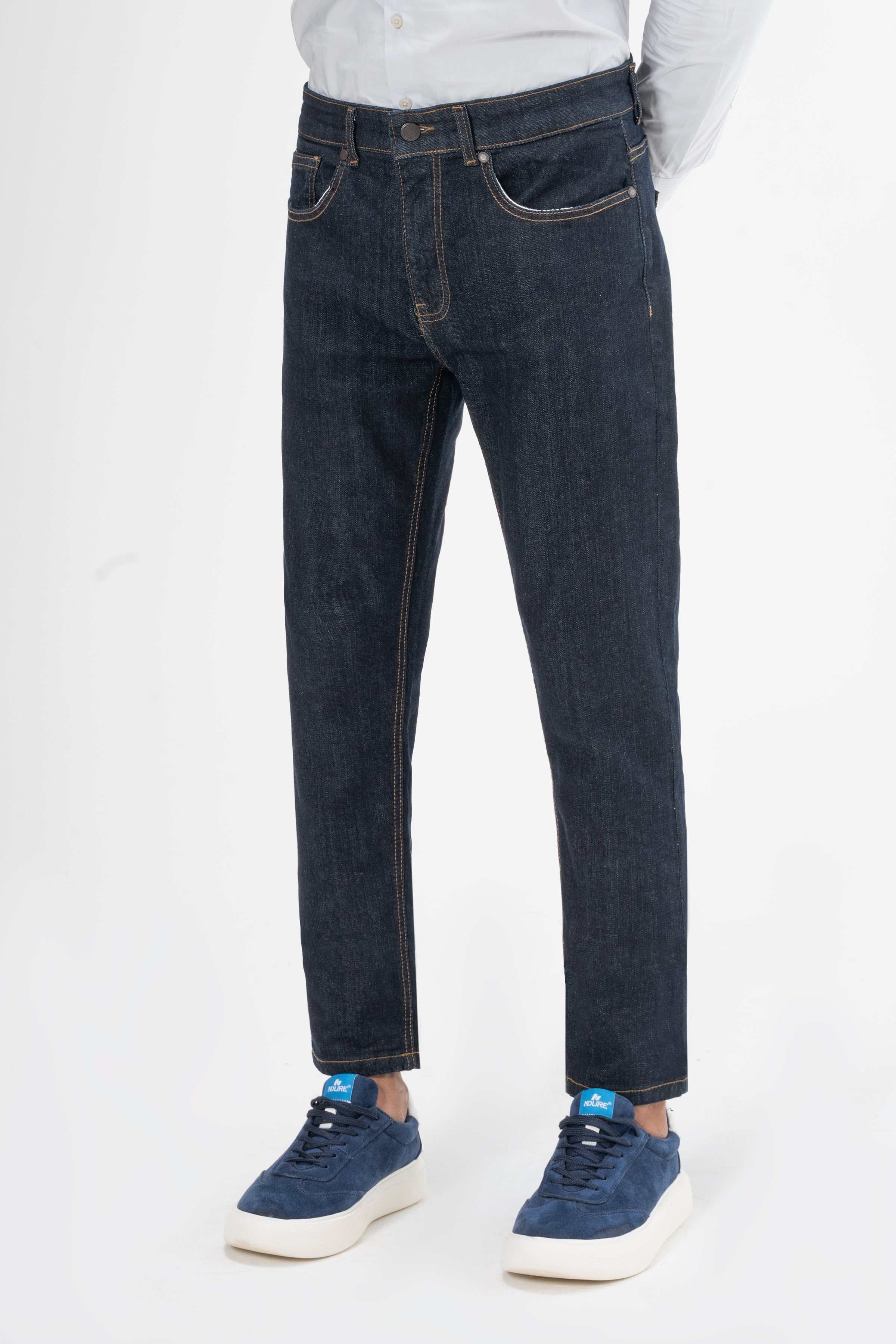 DENIM JEAN SLIM FIT NAVY BLUE at Charcoal Clothing