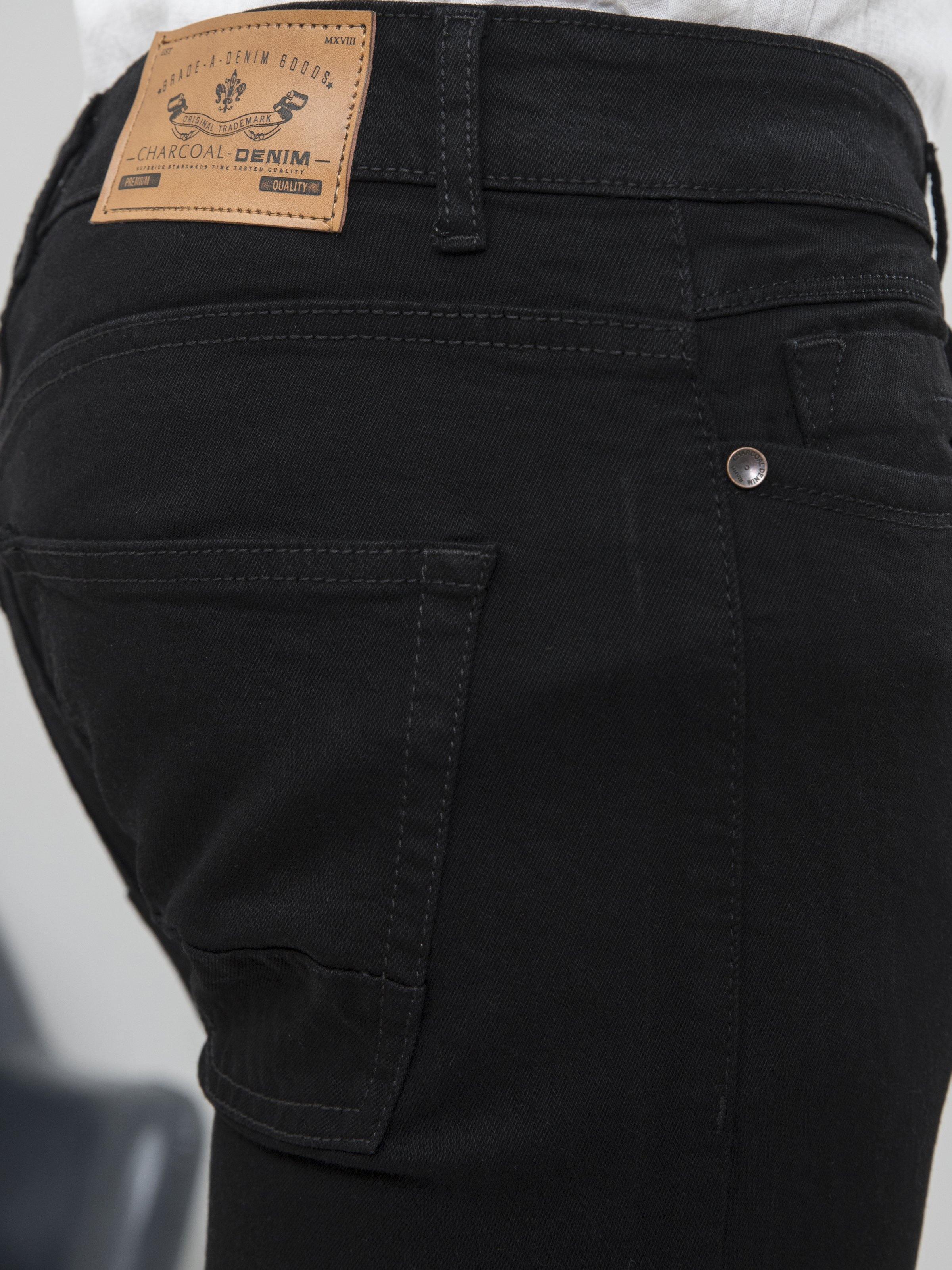 DENIM SKINY FIT JEANS BLACK at Charcoal Clothing