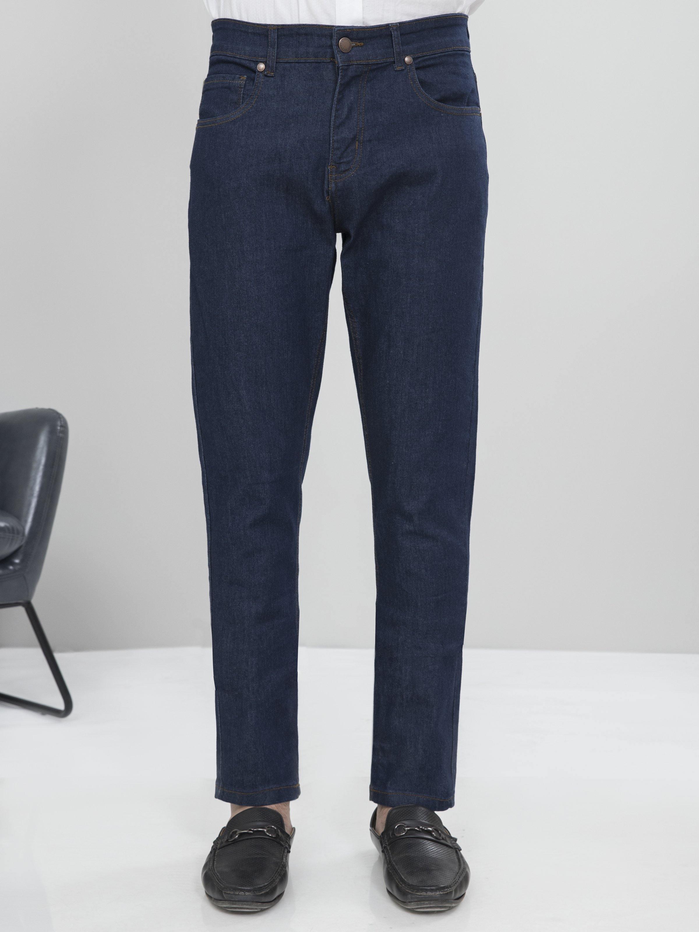 DENIM SLIM FIT JEANS NAVY at Charcoal Clothing