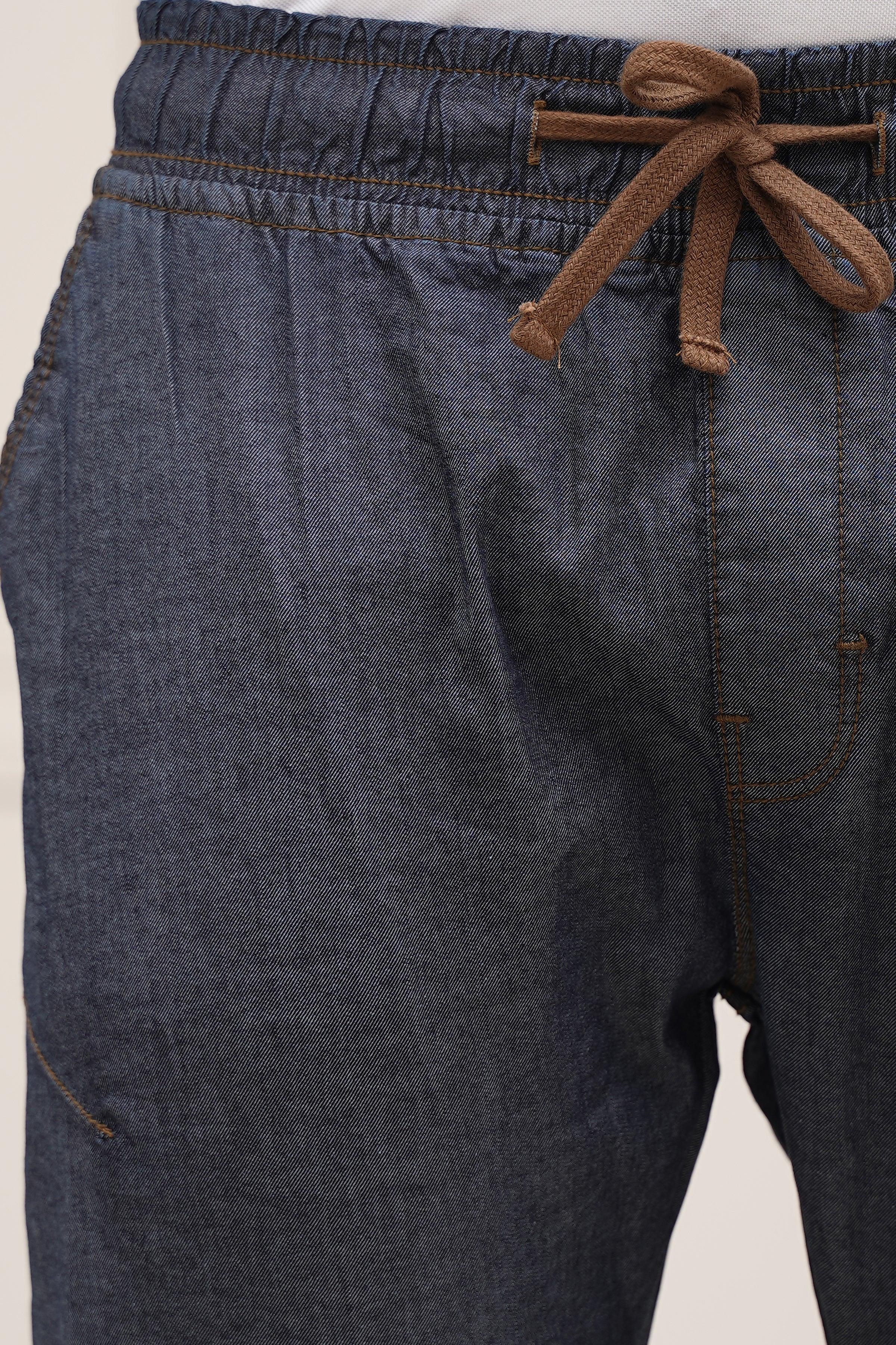 DENIM TROUSER DARK BLUE at Charcoal Clothing