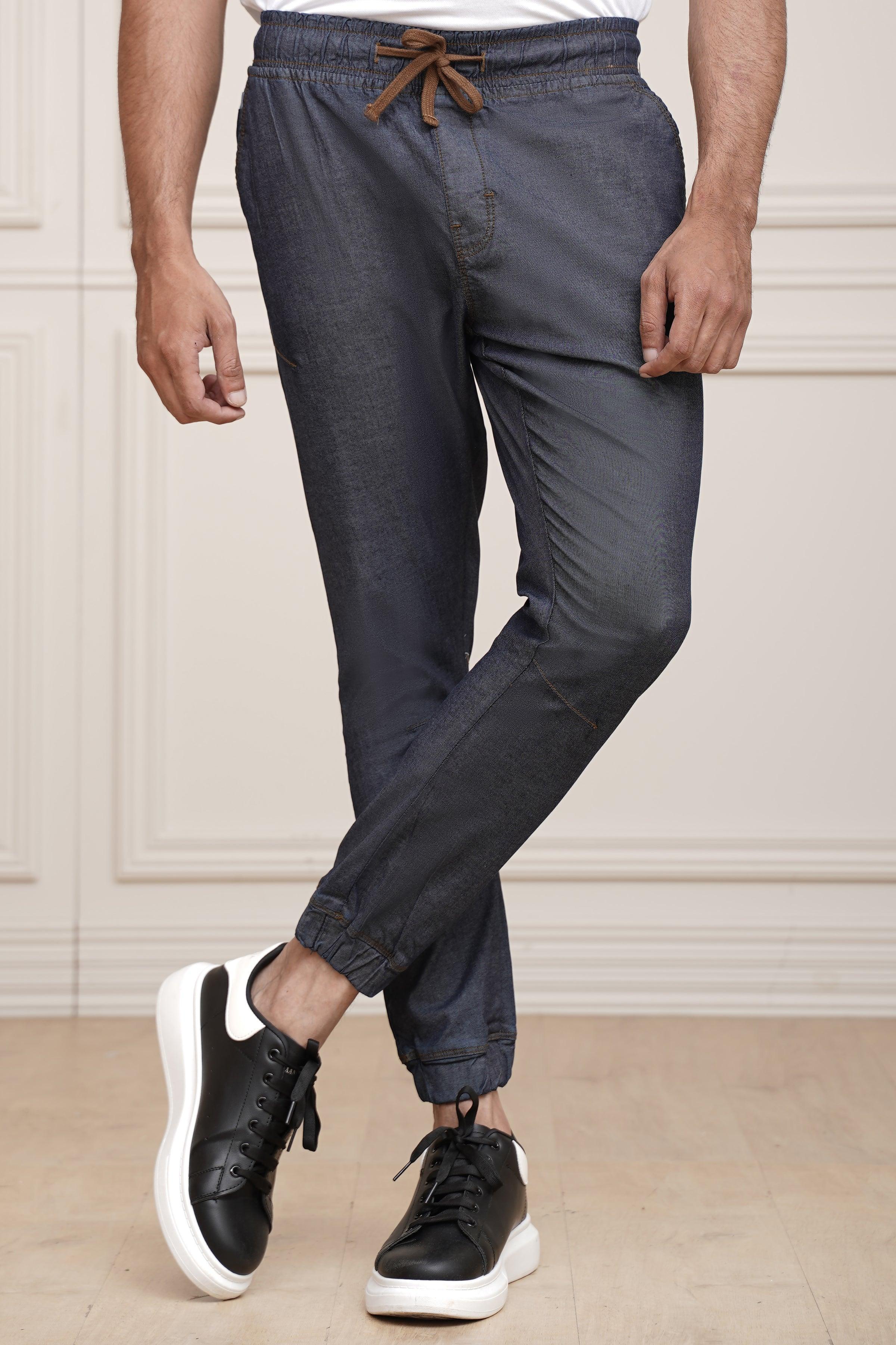 DENIM TROUSER DARK BLUE at Charcoal Clothing