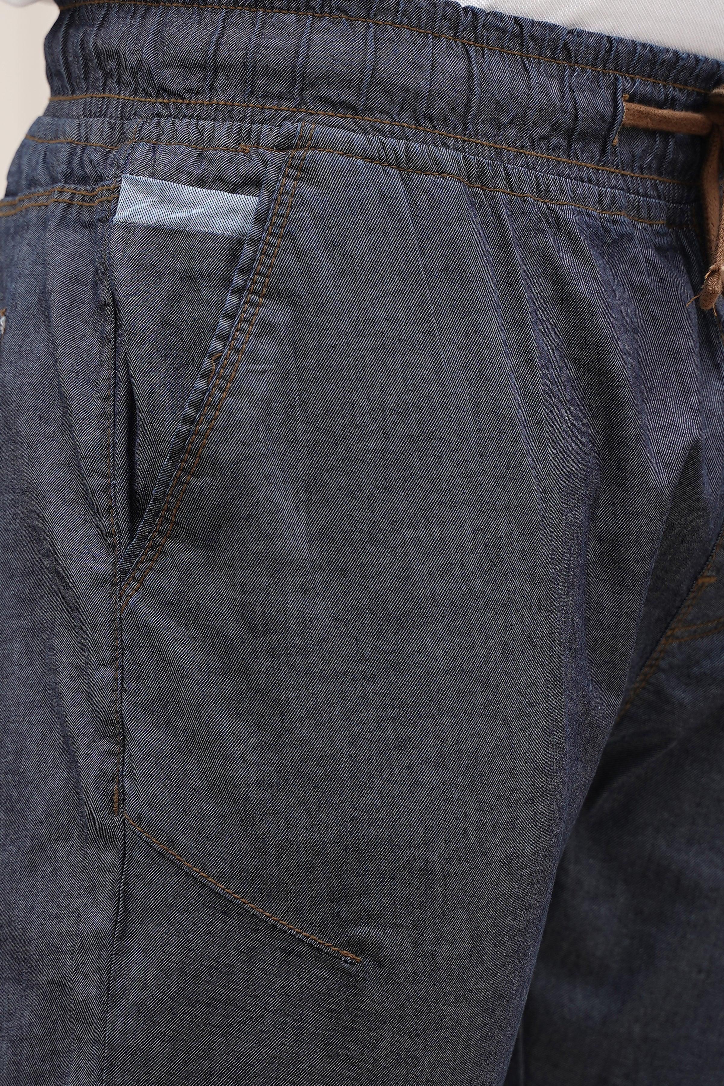 DENIM TROUSER DARK BLUE at Charcoal Clothing