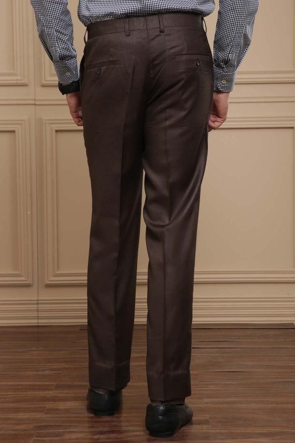 DRESS PANT SLIM FIT BROWN at Charcoal Clothing