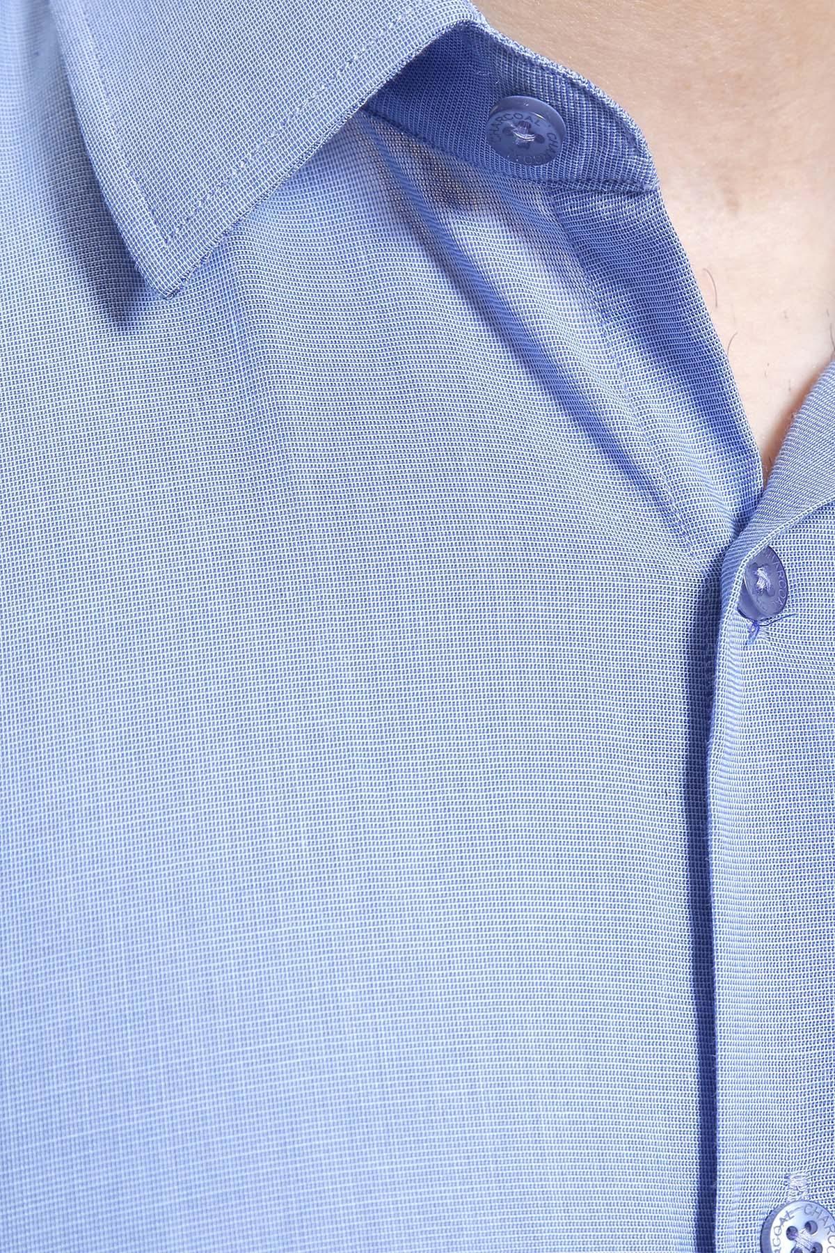 DRESS SHIRT FULL COLLAR SKY BLUE at Charcoal Clothing