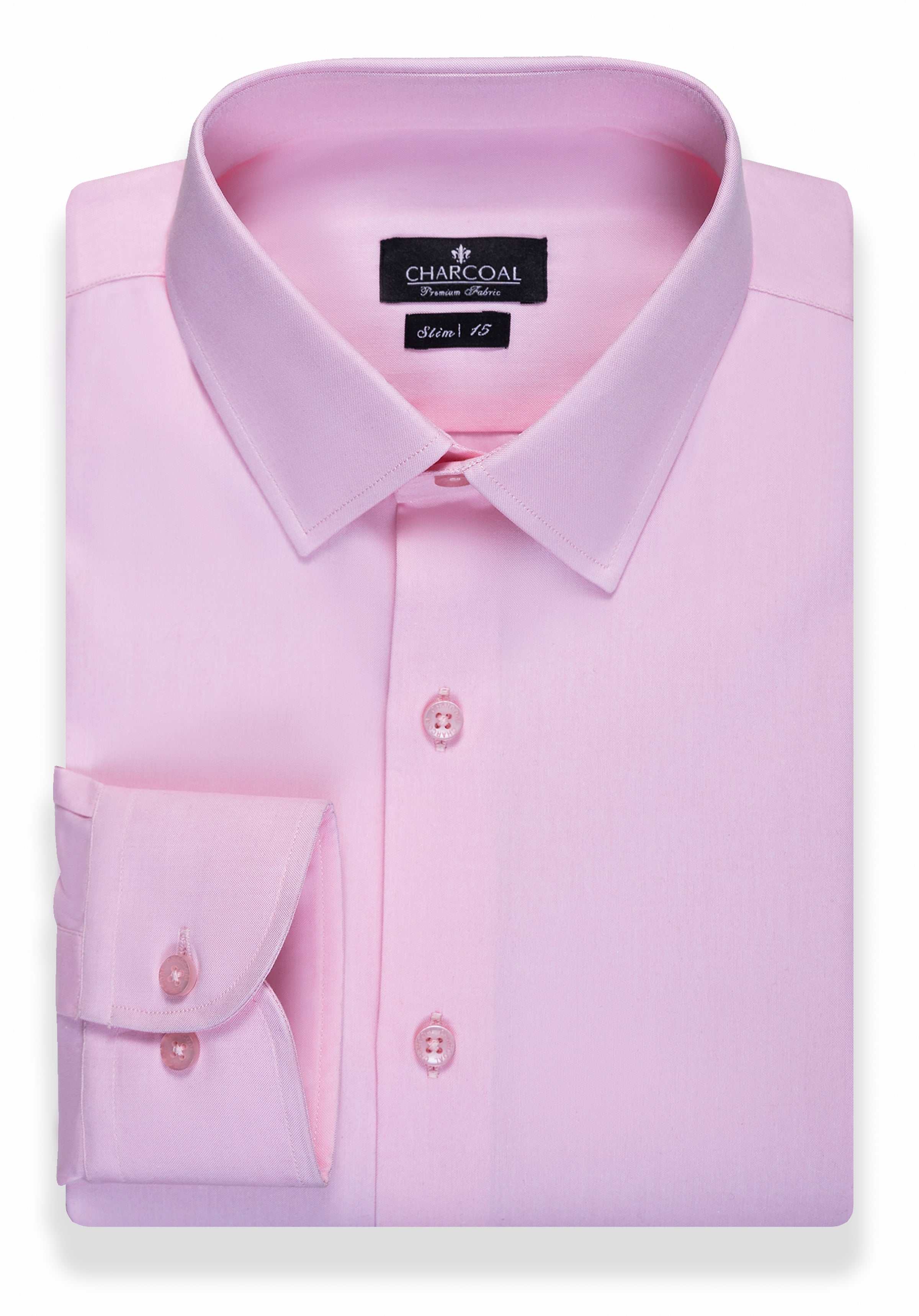 DRESS SHIRT FULL SLEEVE PINK at Charcoal Clothing