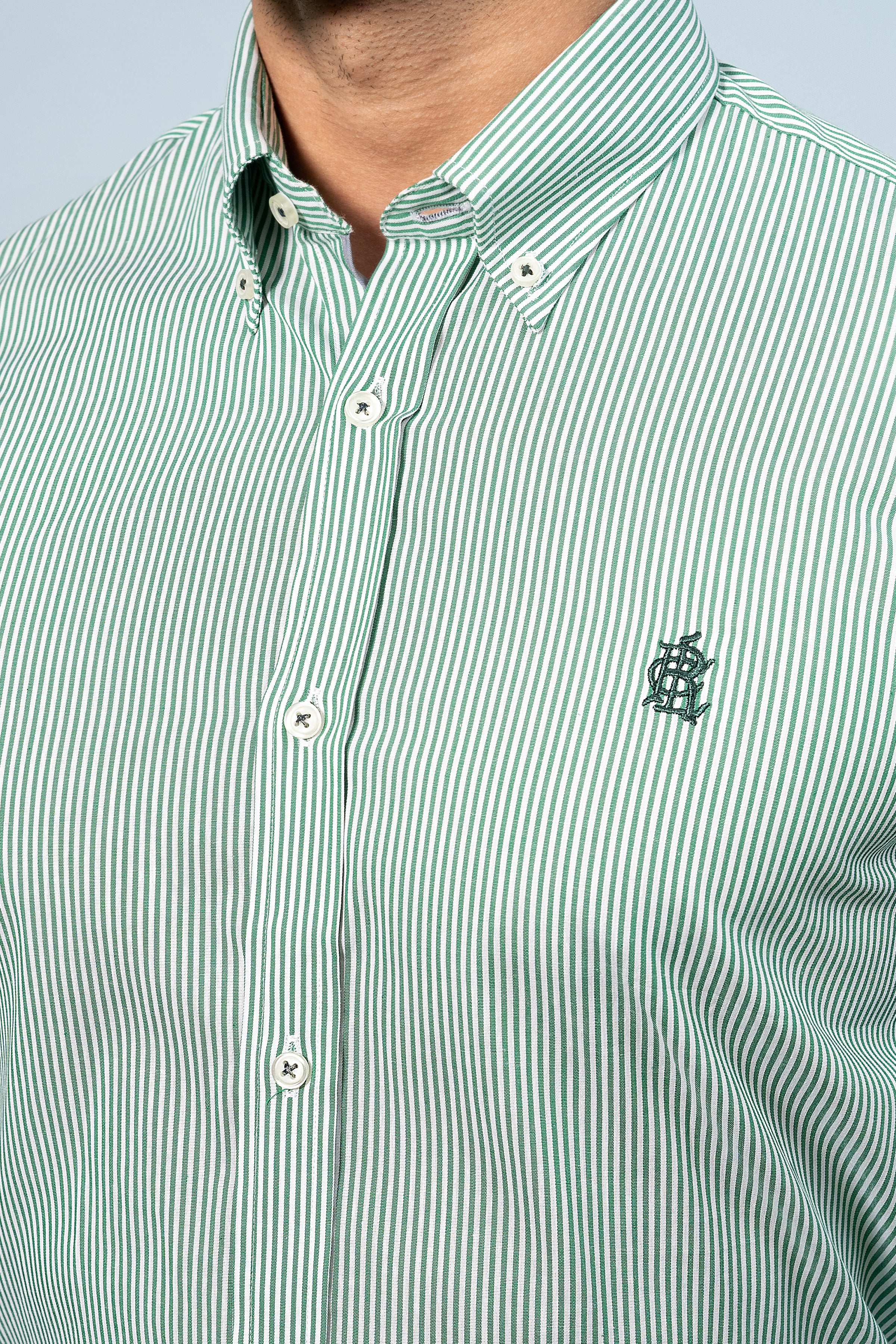 SEMI FORMAL SHIRTS GREEN LINE - Charcoal Clothing